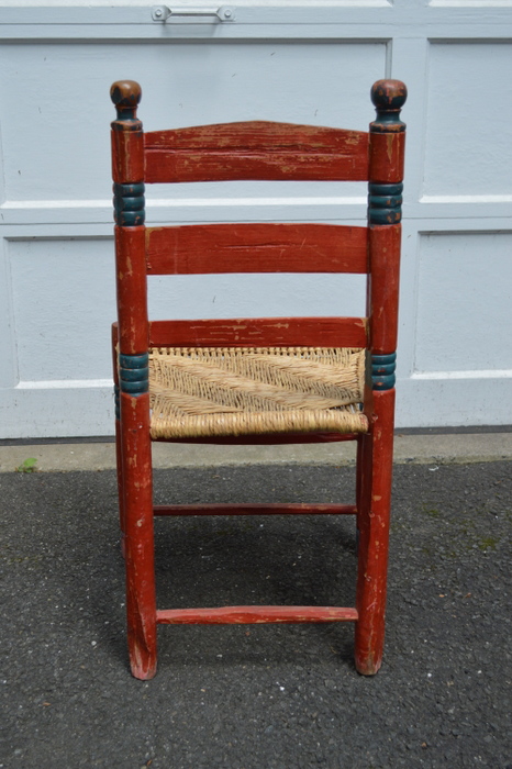Antique Hand Painted Ladder Back Chair