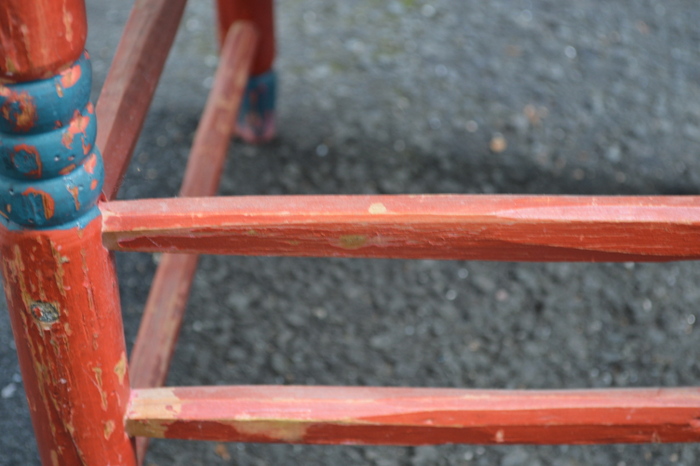 Antique Hand Painted Ladder Back Chair
