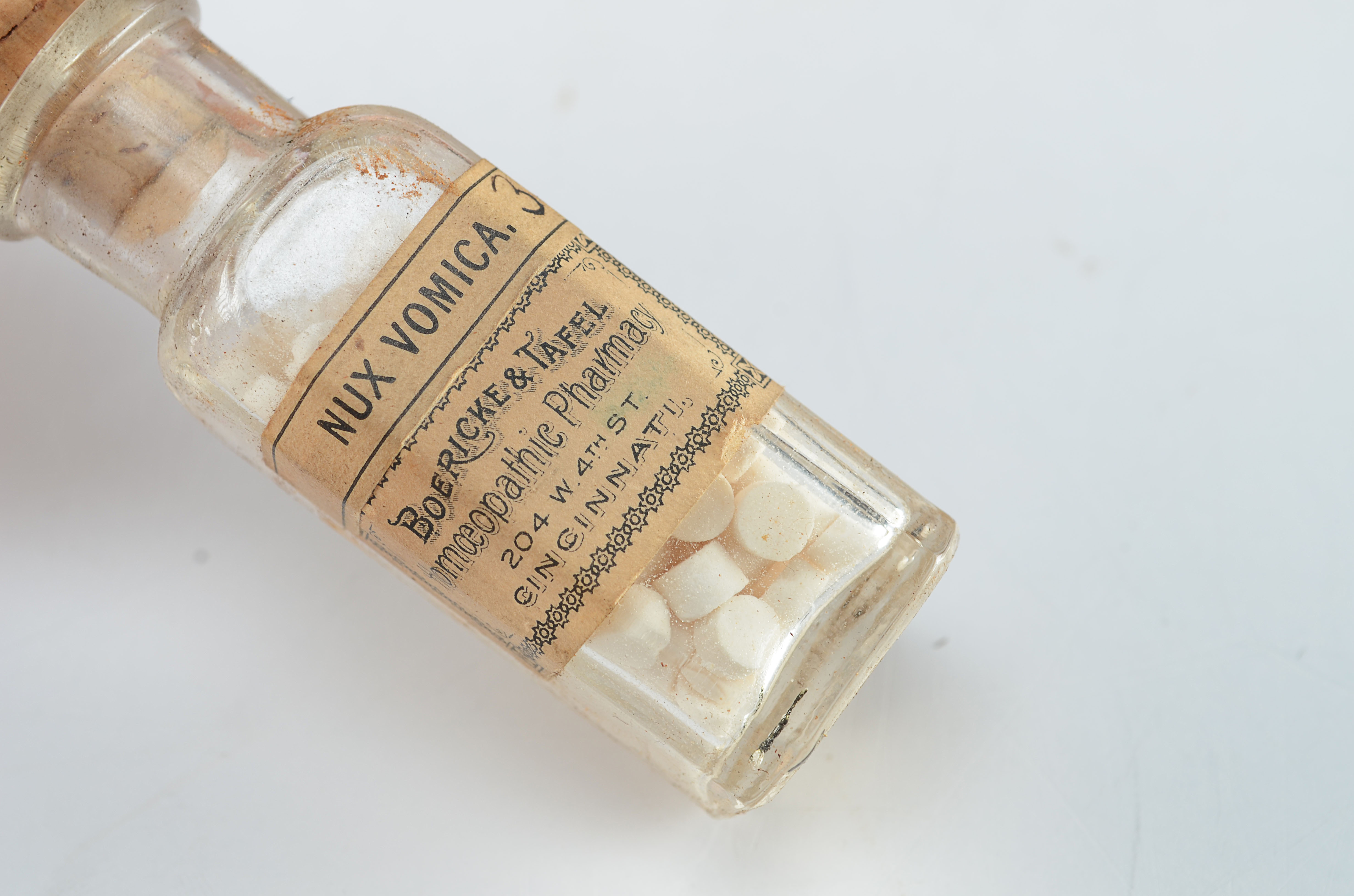 Antique Apothecary Chest with 23 Glass Vials