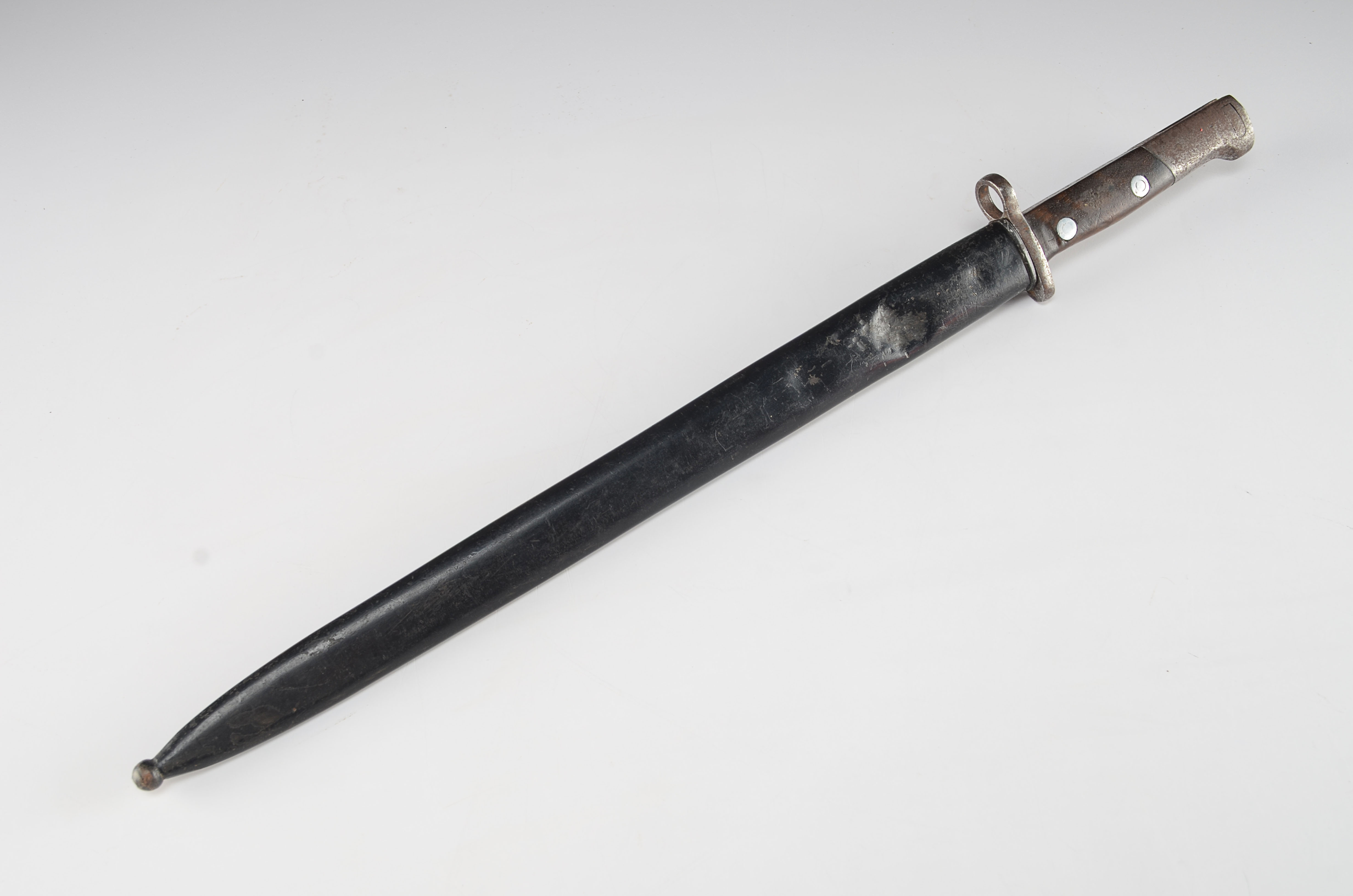 WWII Styer M12 Mannlicher / Mauser Bayonet with Scabbard. 