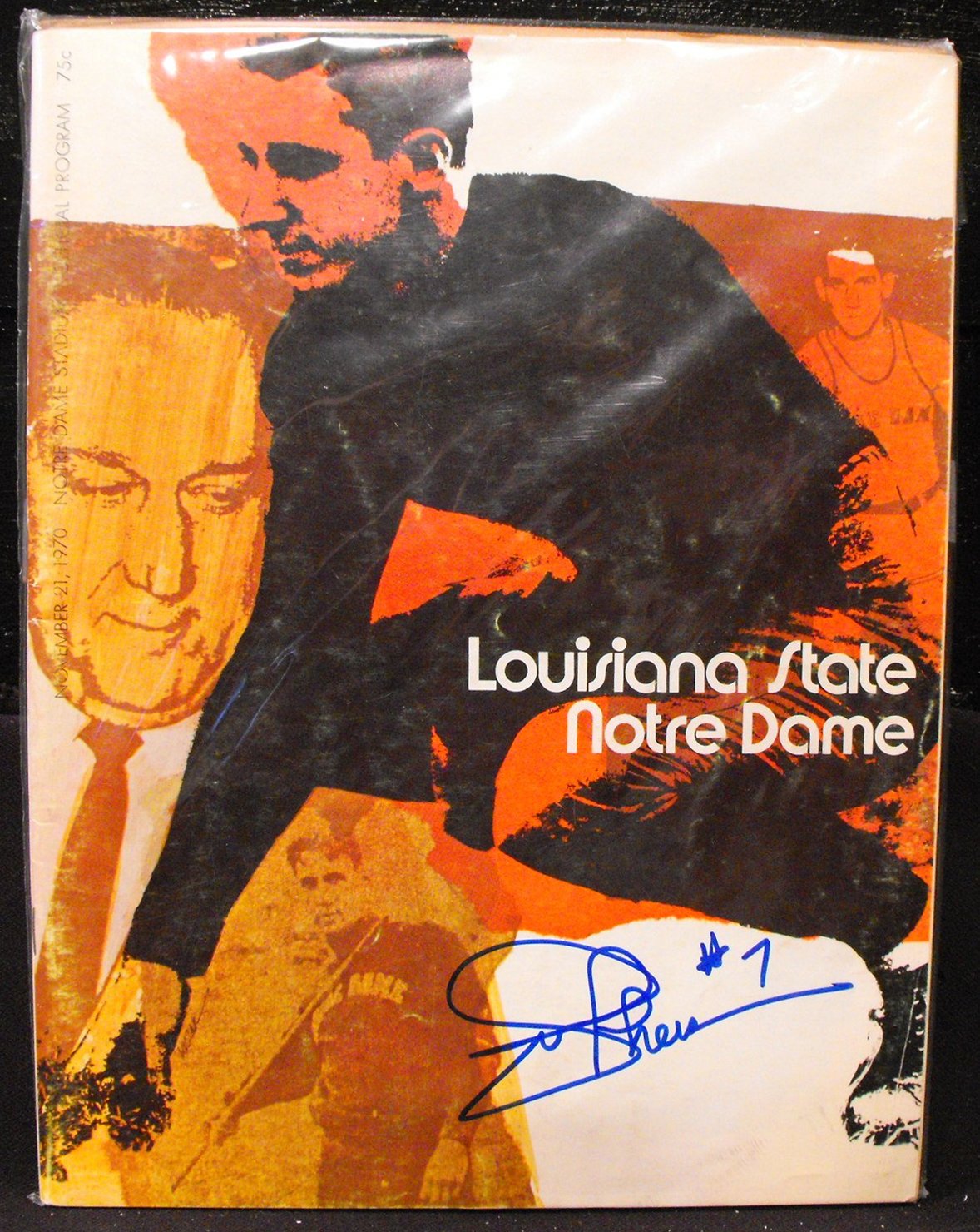 1970 Joe Theisman Autographed Notre Dame  NCAA Football Program