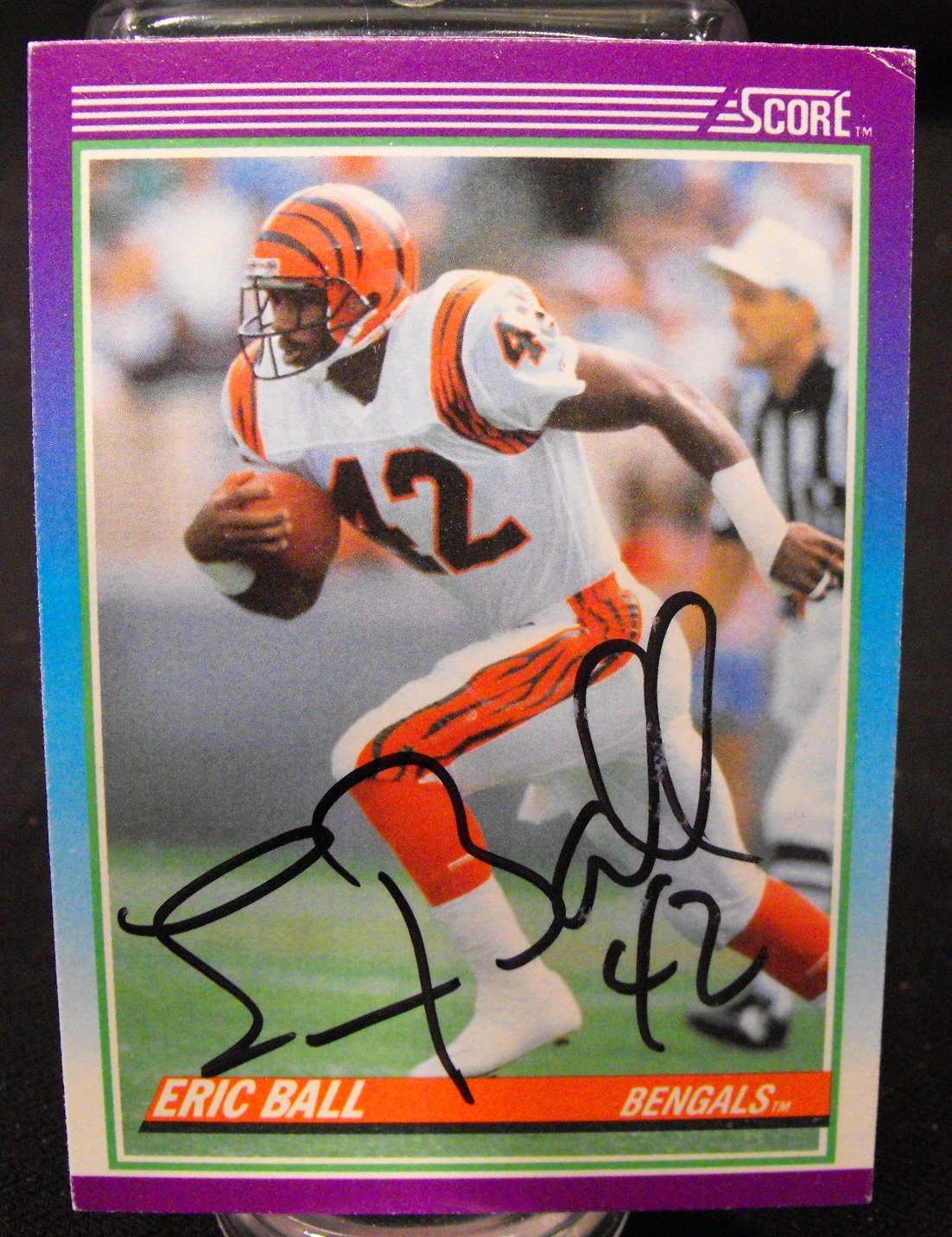 (4) Vintage Cincinnati Bengals Hand Signed Football Cards
