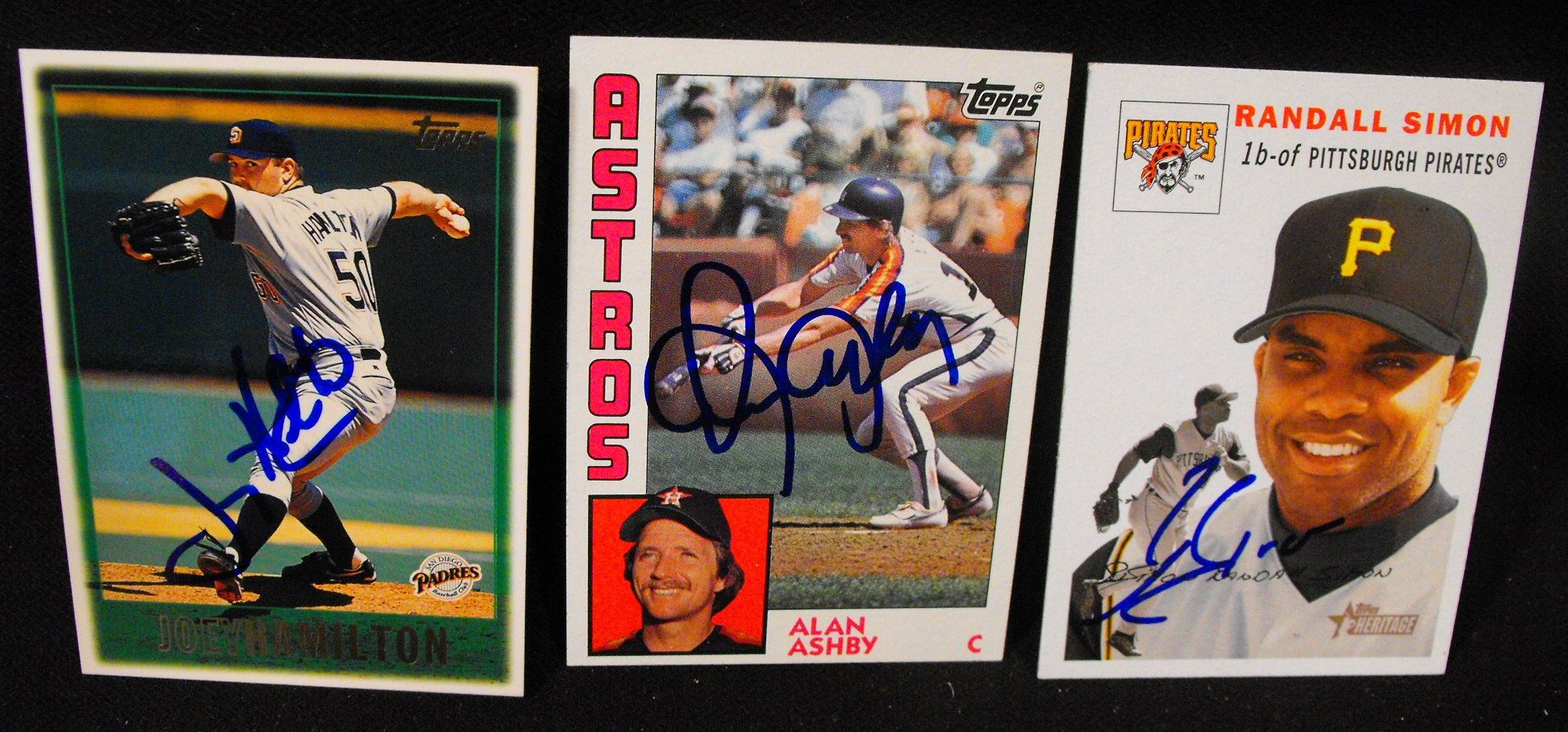 (21) Vintage National League Baseball Player Hand Signed Baseball Cards