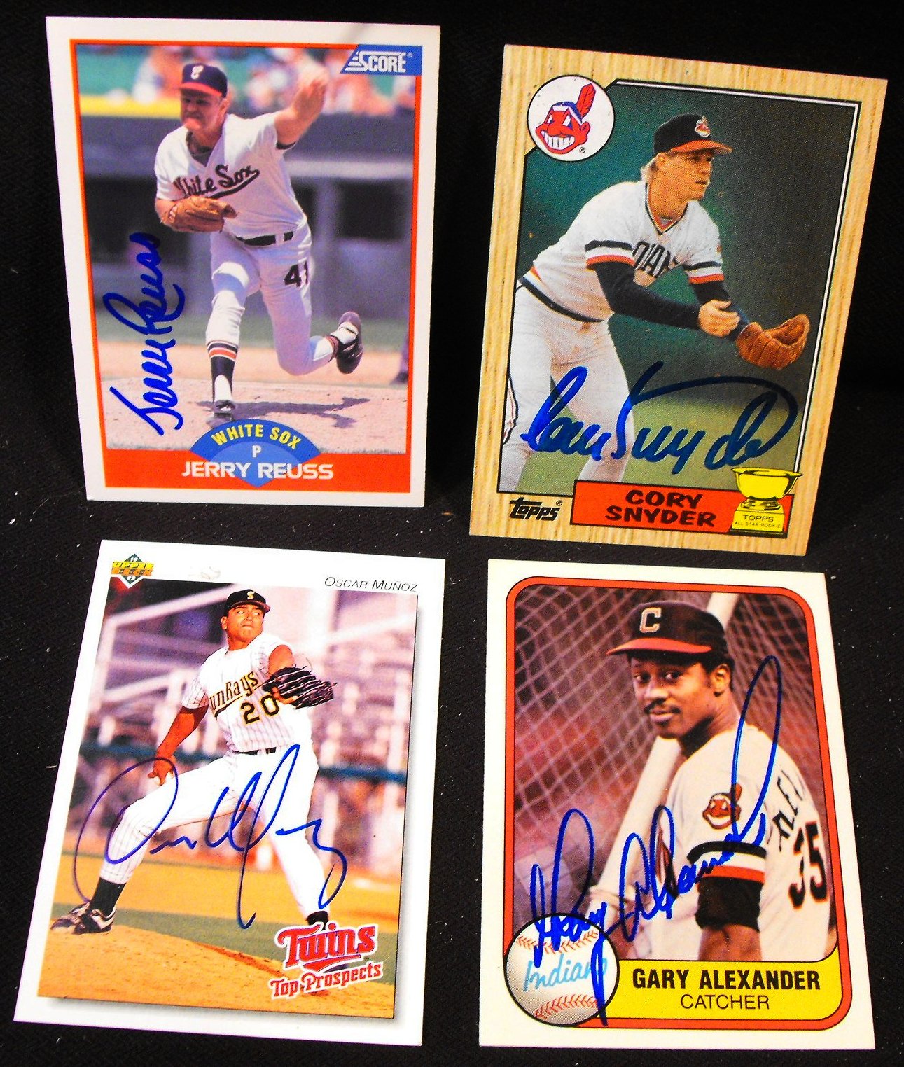 (24) Vintage American League Baseball Players Hand Signed Autographed Baseball Cards