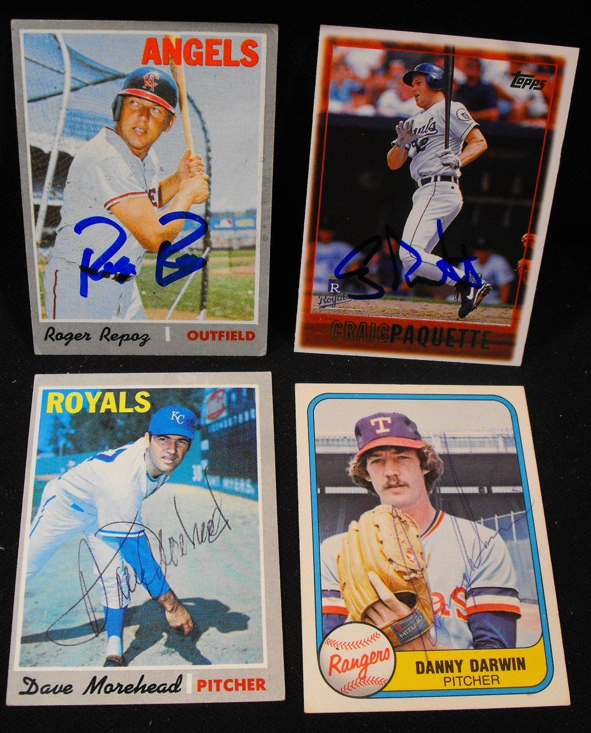(24) Vintage American League Baseball Players Hand Signed Autographed Baseball Cards