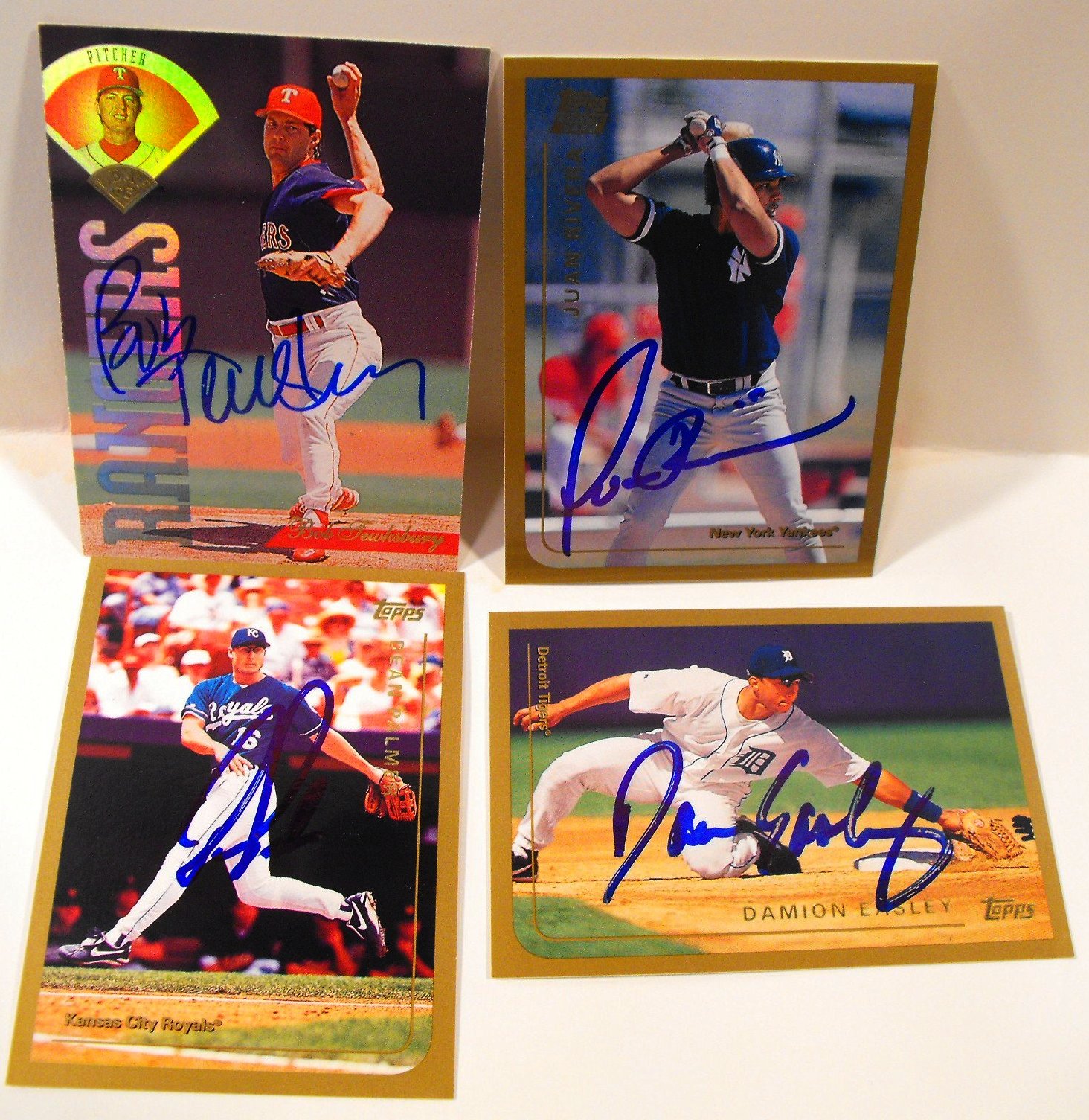 (24) Vintage American League Baseball Players Hand Signed Autographed Baseball Cards