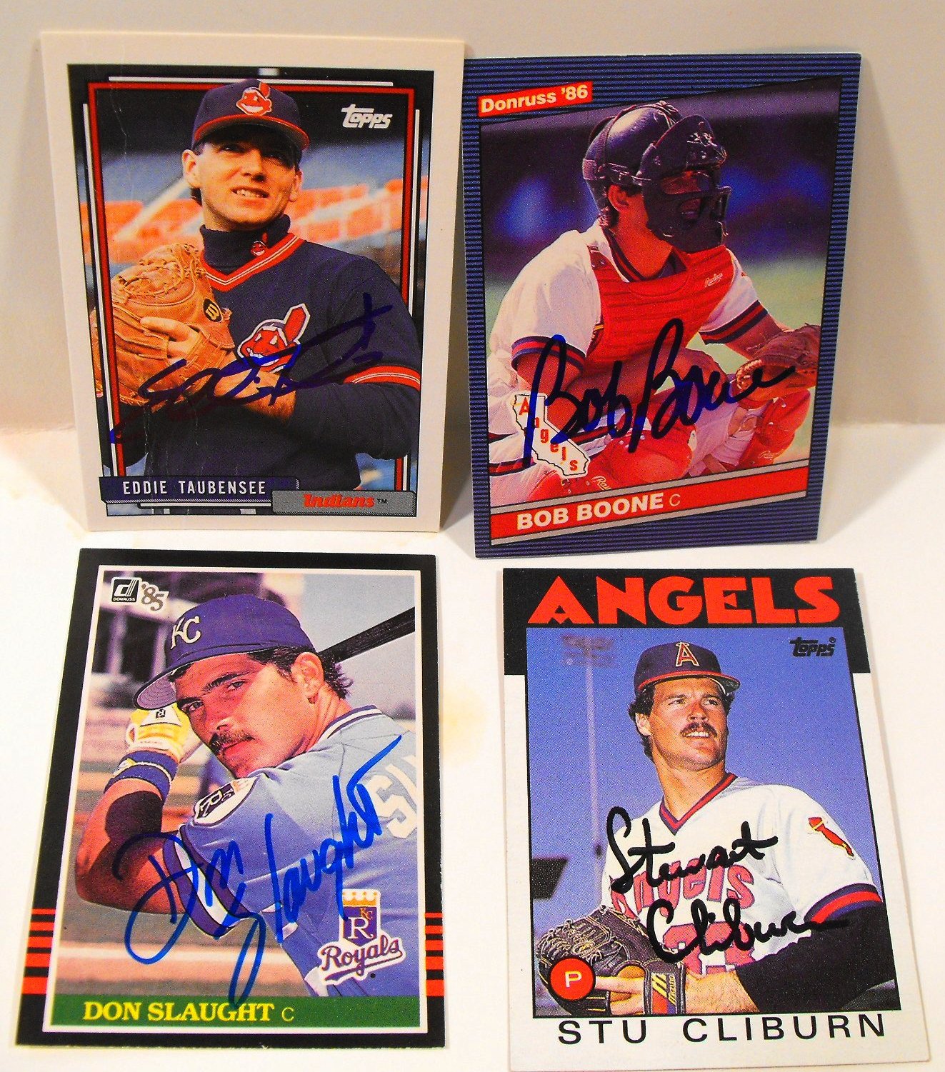(24) Vintage American League Baseball Players Hand Signed Autographed Baseball Cards