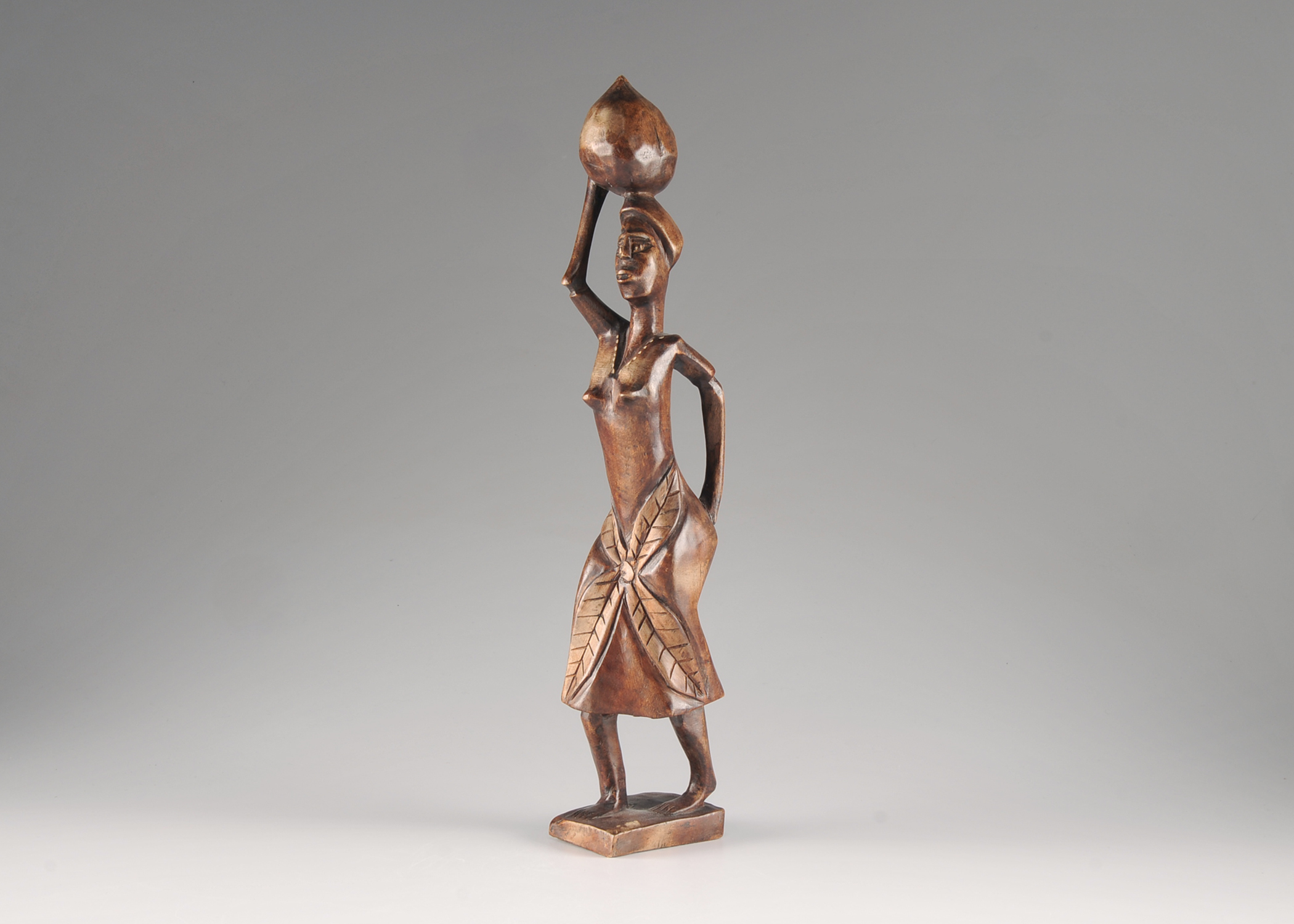 Vintage Antiguan Carved Wooden Figural