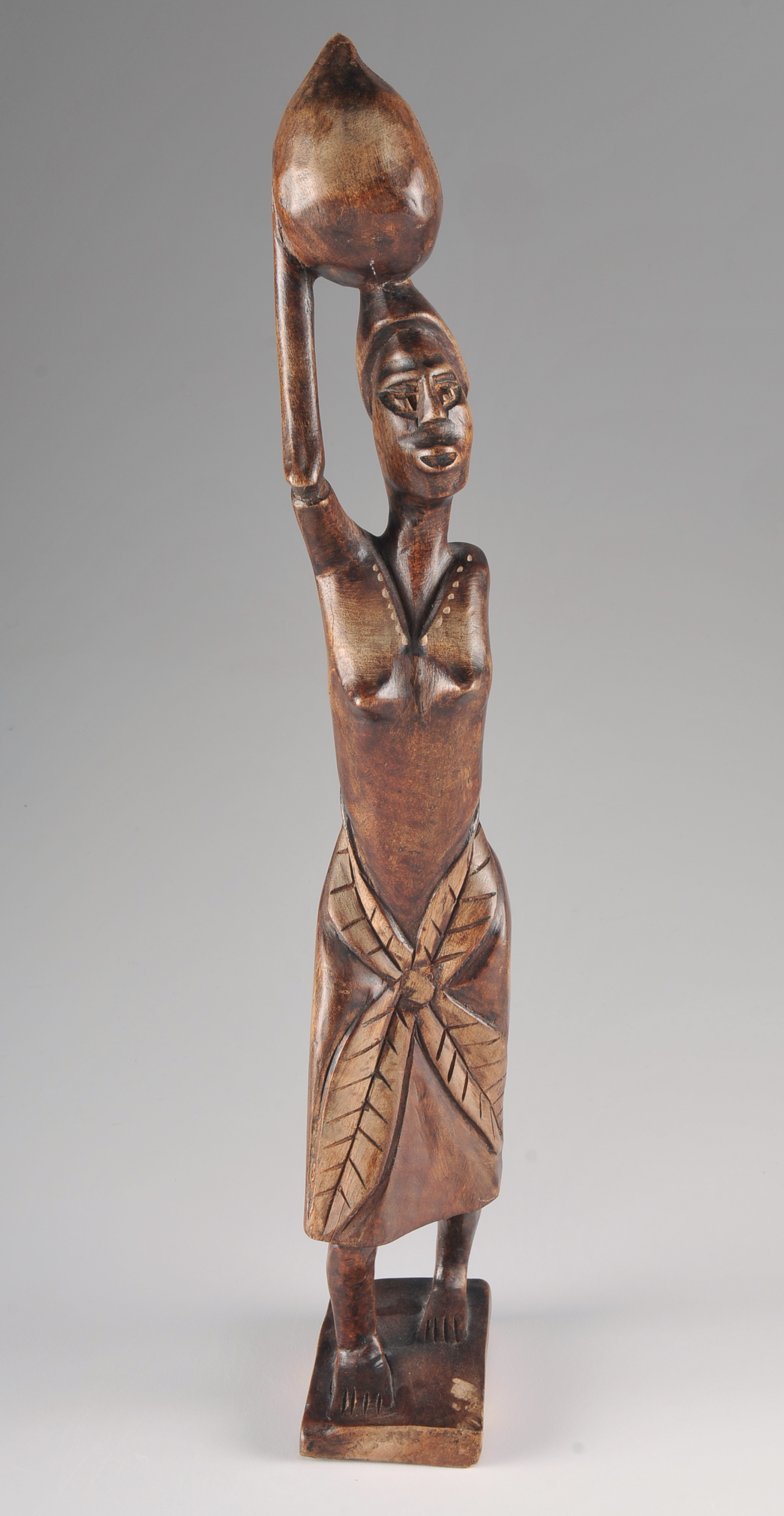 Vintage Antiguan Carved Wooden Figural