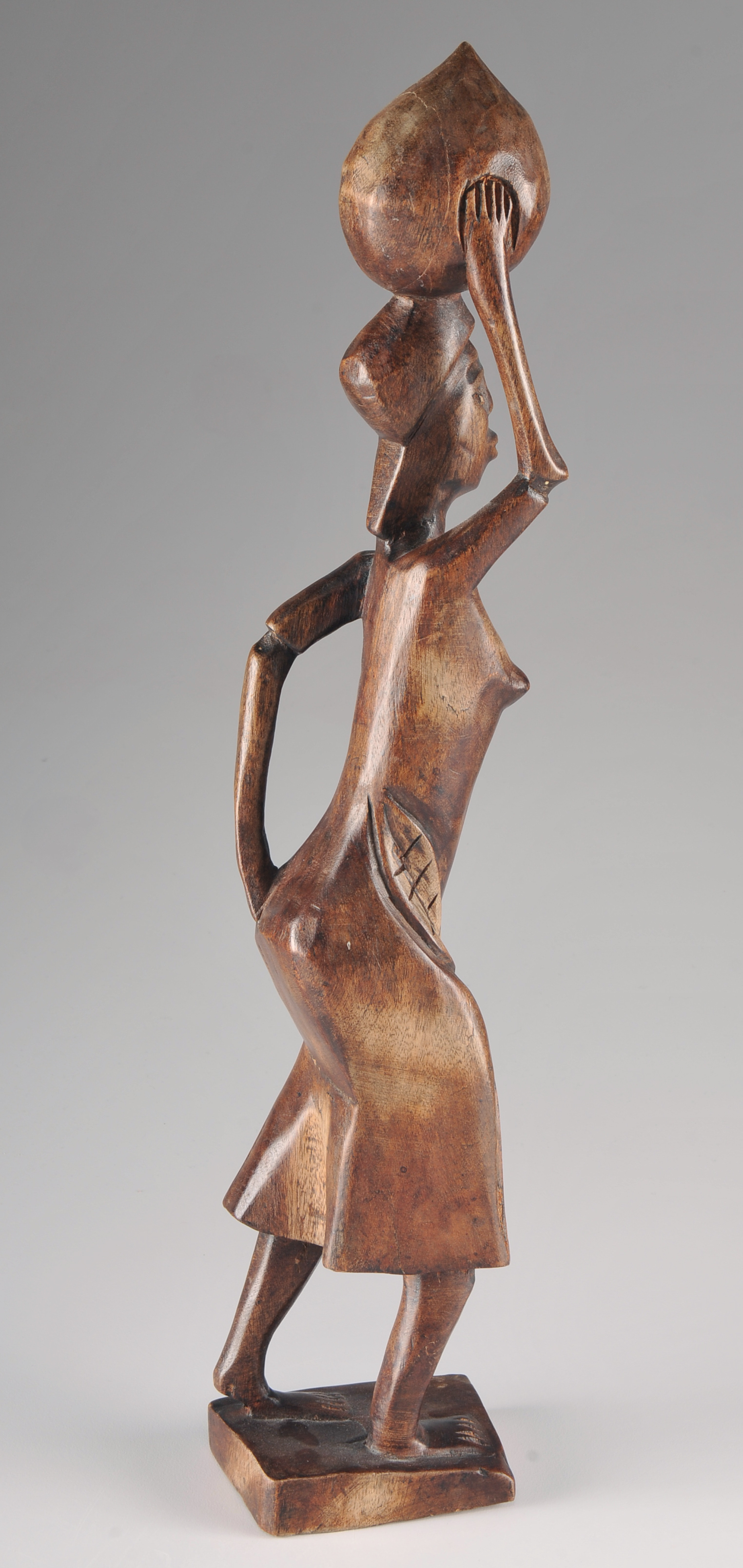 Vintage Antiguan Carved Wooden Figural