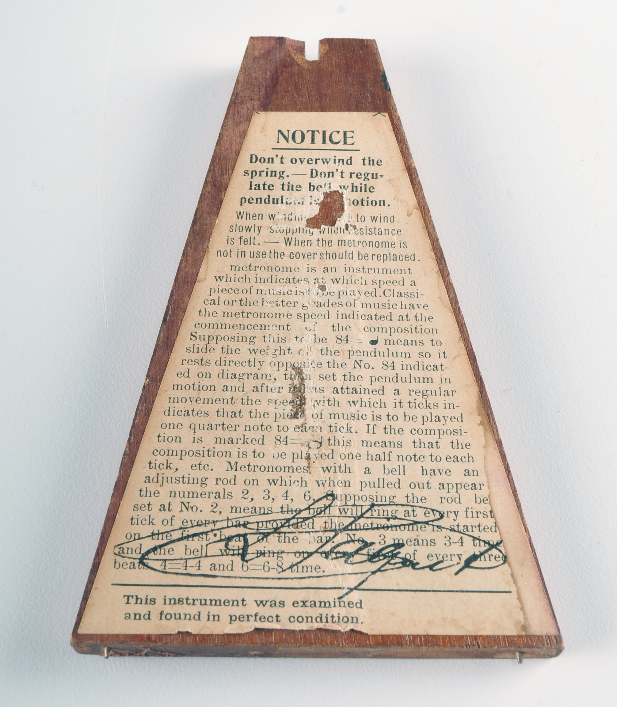 Vintage Maelzel Paquet Metronome