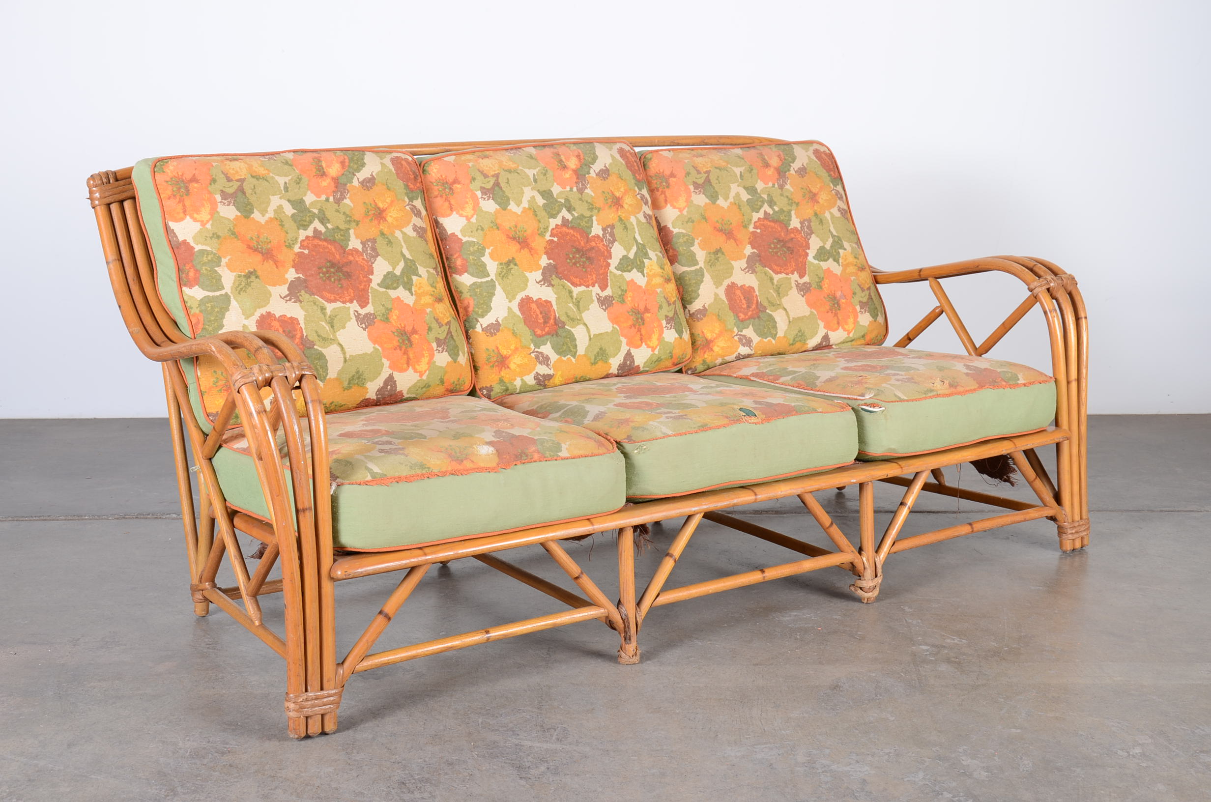 Mid Century Heywood Wakefield Rattan Patio Furniture