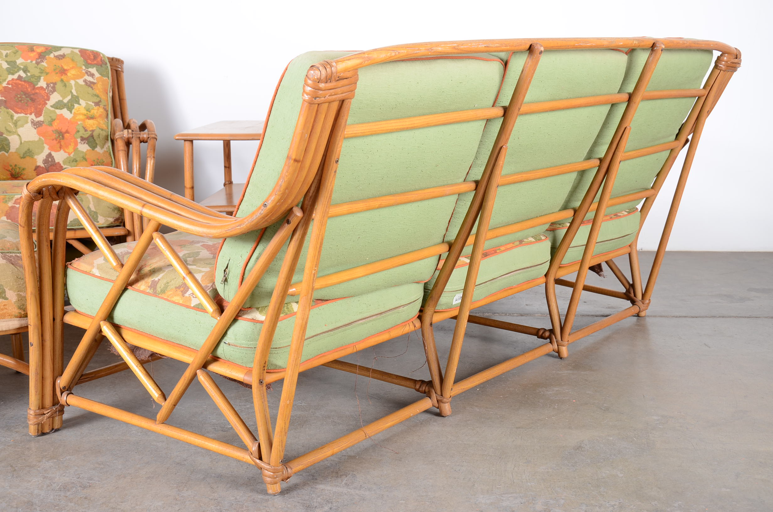 Mid Century Heywood Wakefield Rattan Patio Furniture