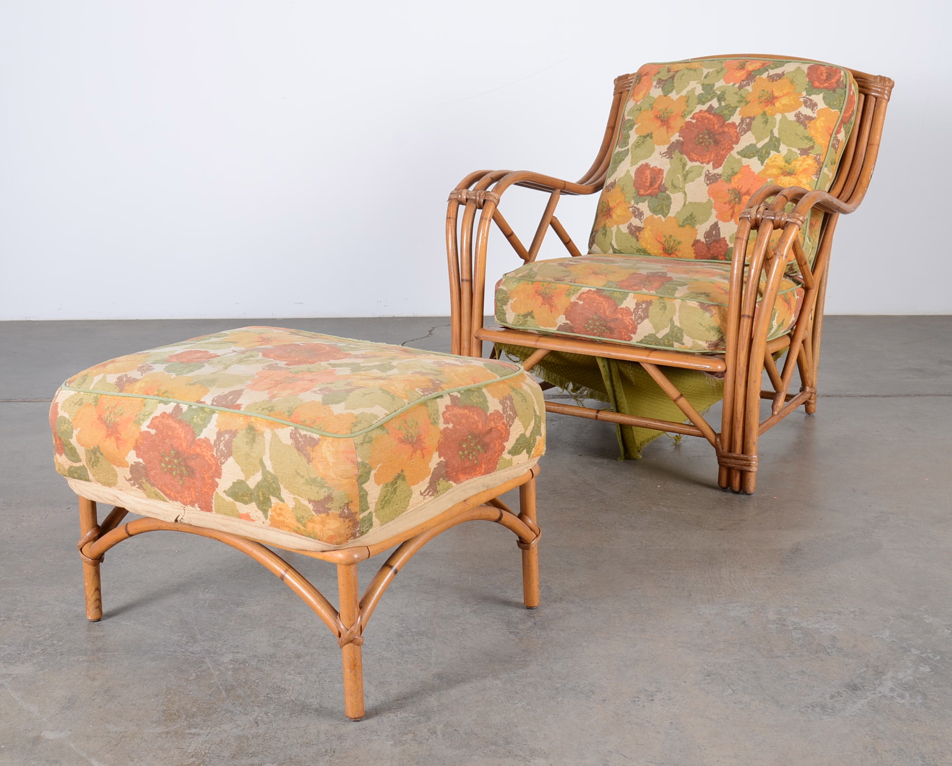 Mid Century Heywood Wakefield Rattan Patio Furniture