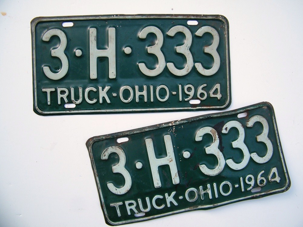 1964 Ohio Truck License Plates