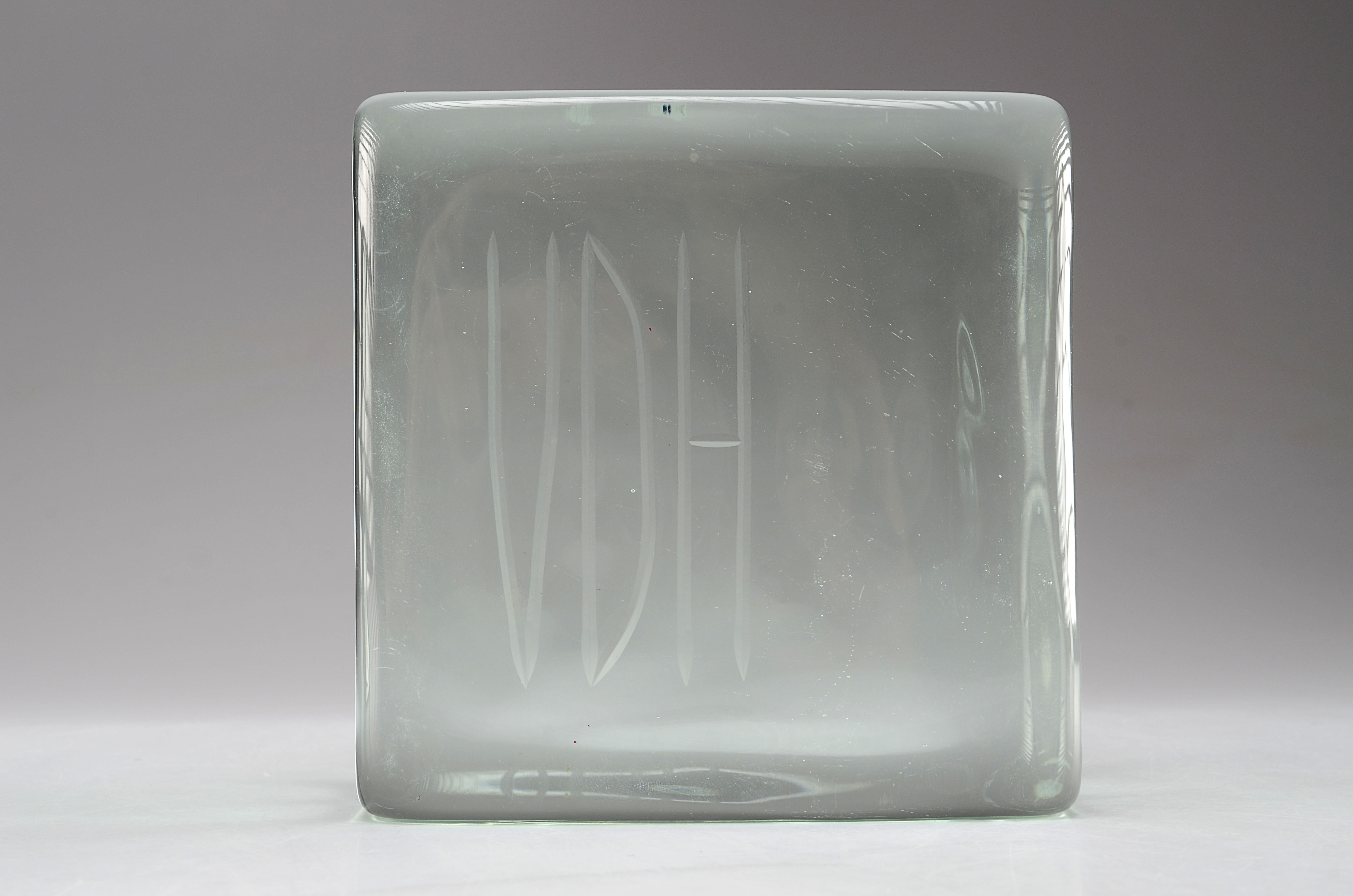 Modern Glass Block Book Ends