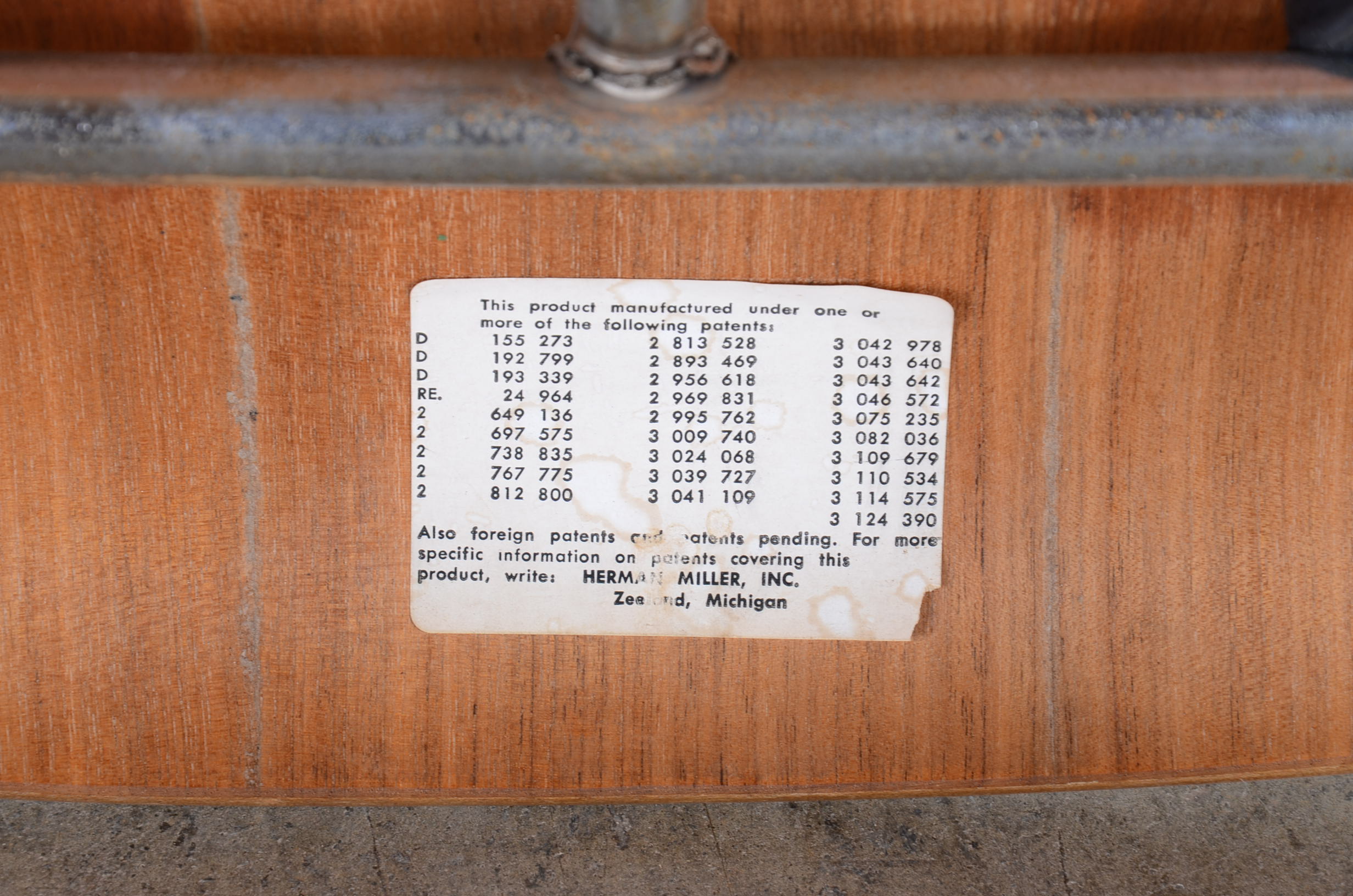 Mid Century Herman Miller Molded Plywood Chair