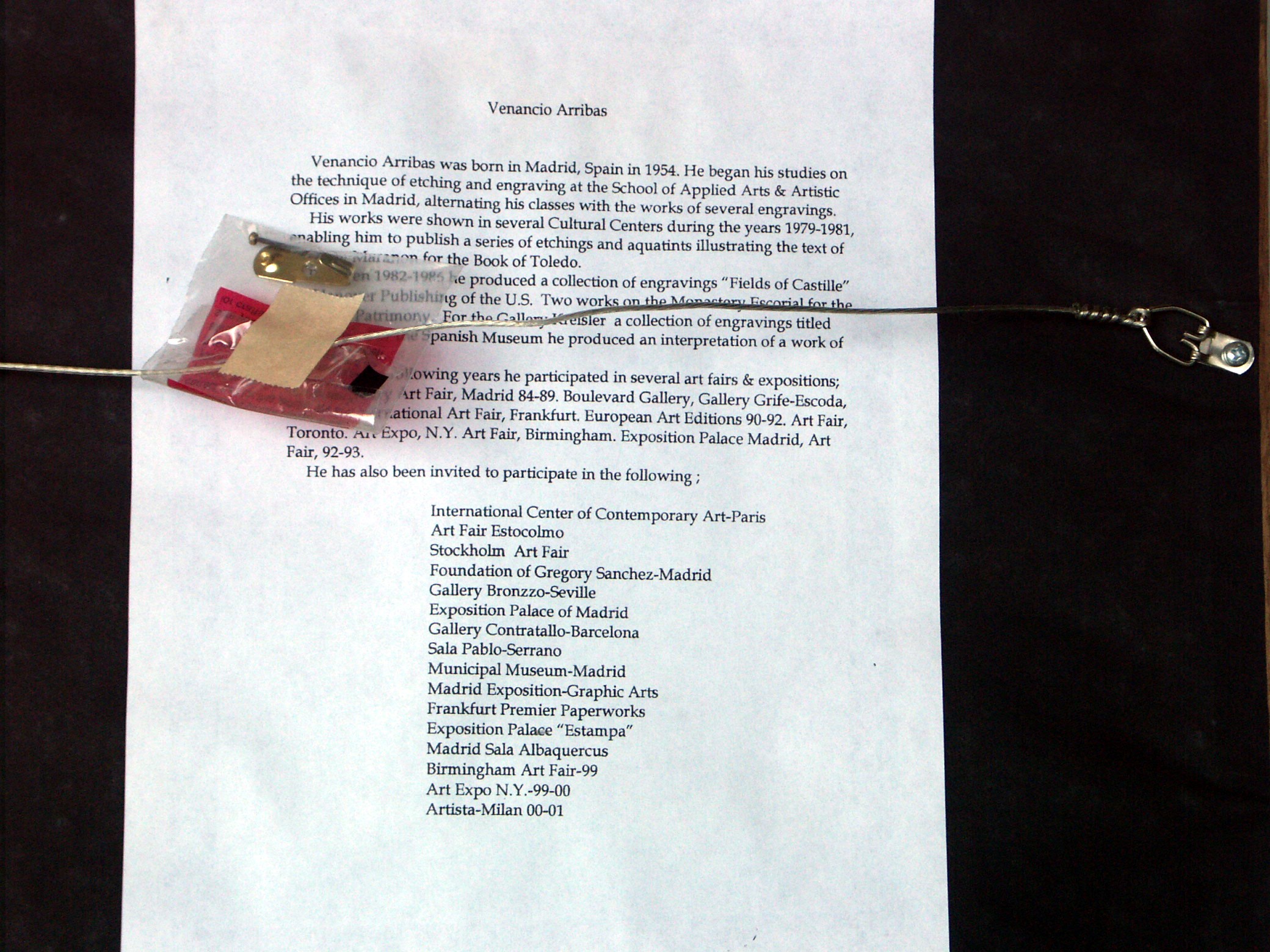 Color Aquatint by Venancio Arribas No. 2