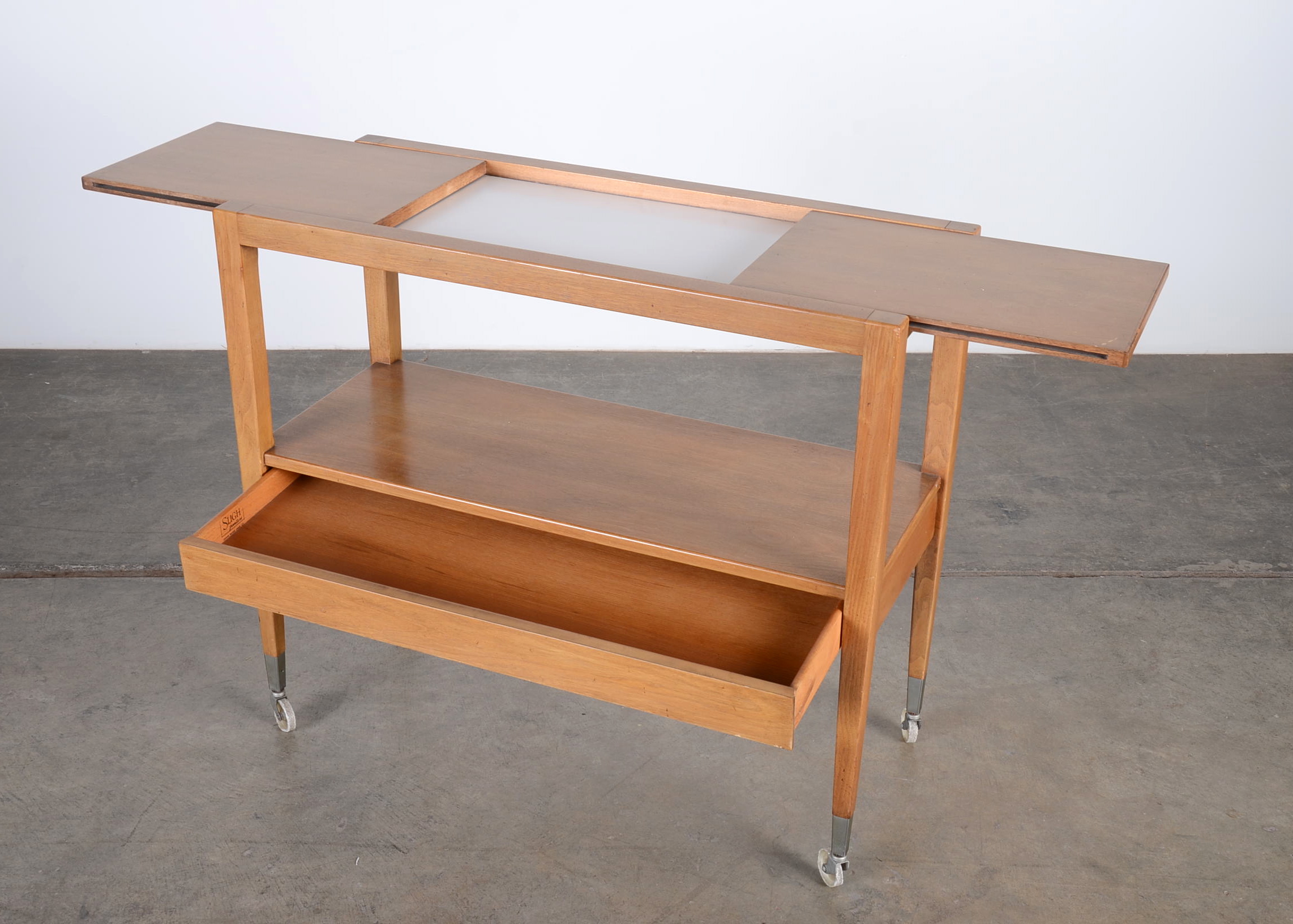 Vintage Sligh Wood Rolling Bar