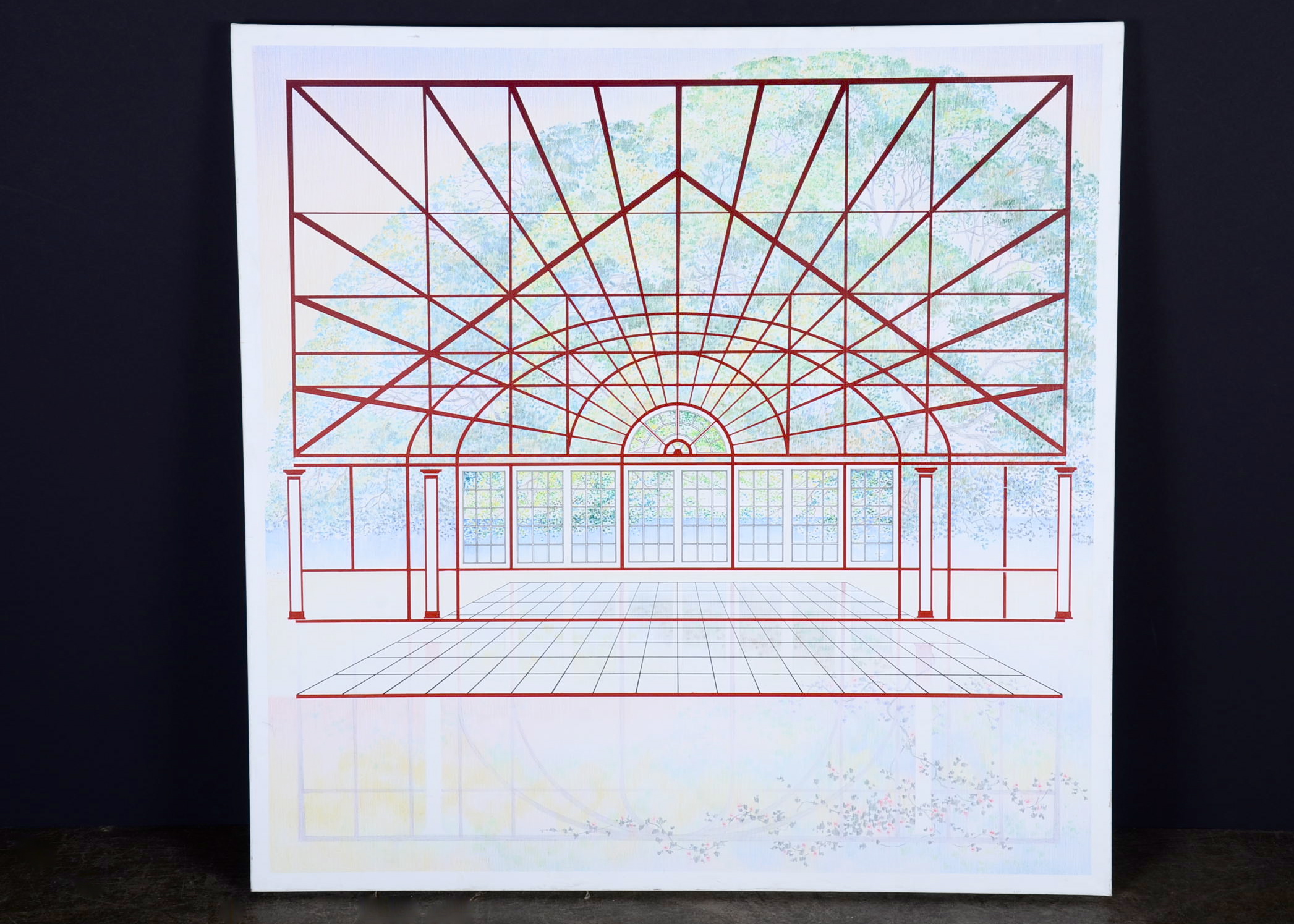 Original Mixed Media on Canvas Painting and Matching Lithograph