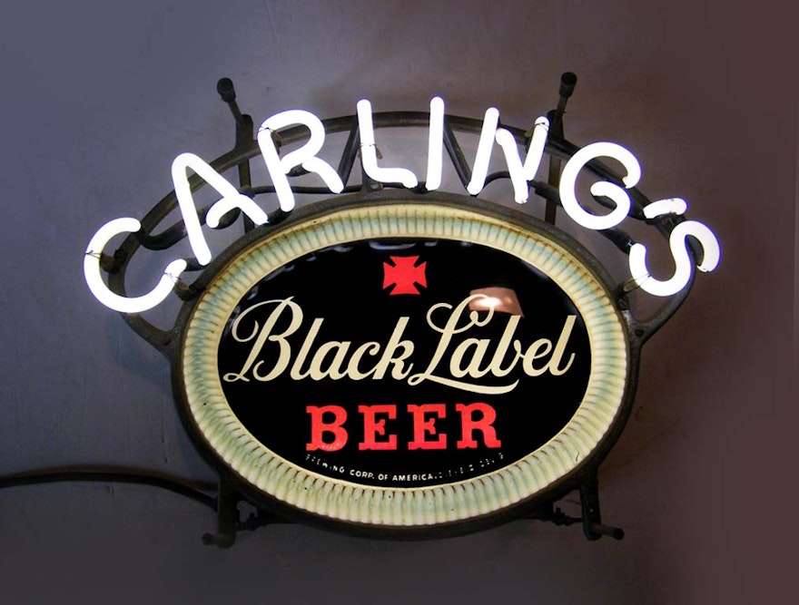 Carling's Black Label Beer Sign