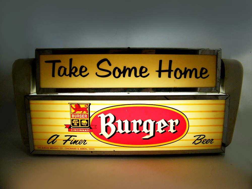 Burger Beer Rotating Beer Sign