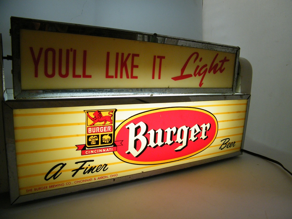 Burger Beer Rotating Beer Sign