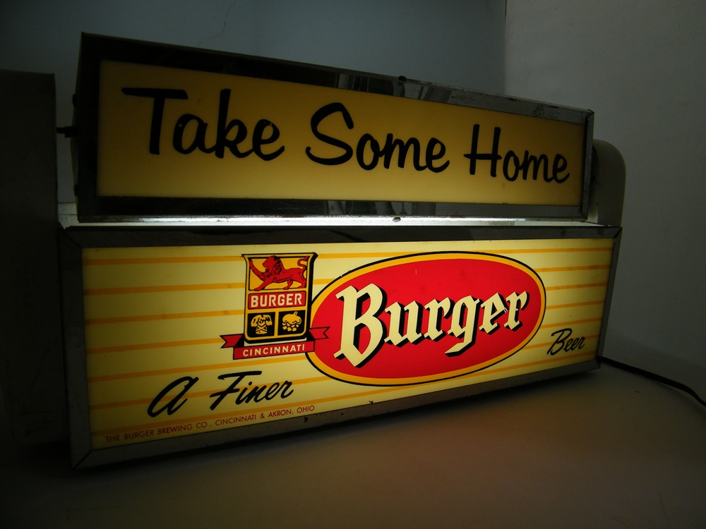 Burger Beer Rotating Beer Sign