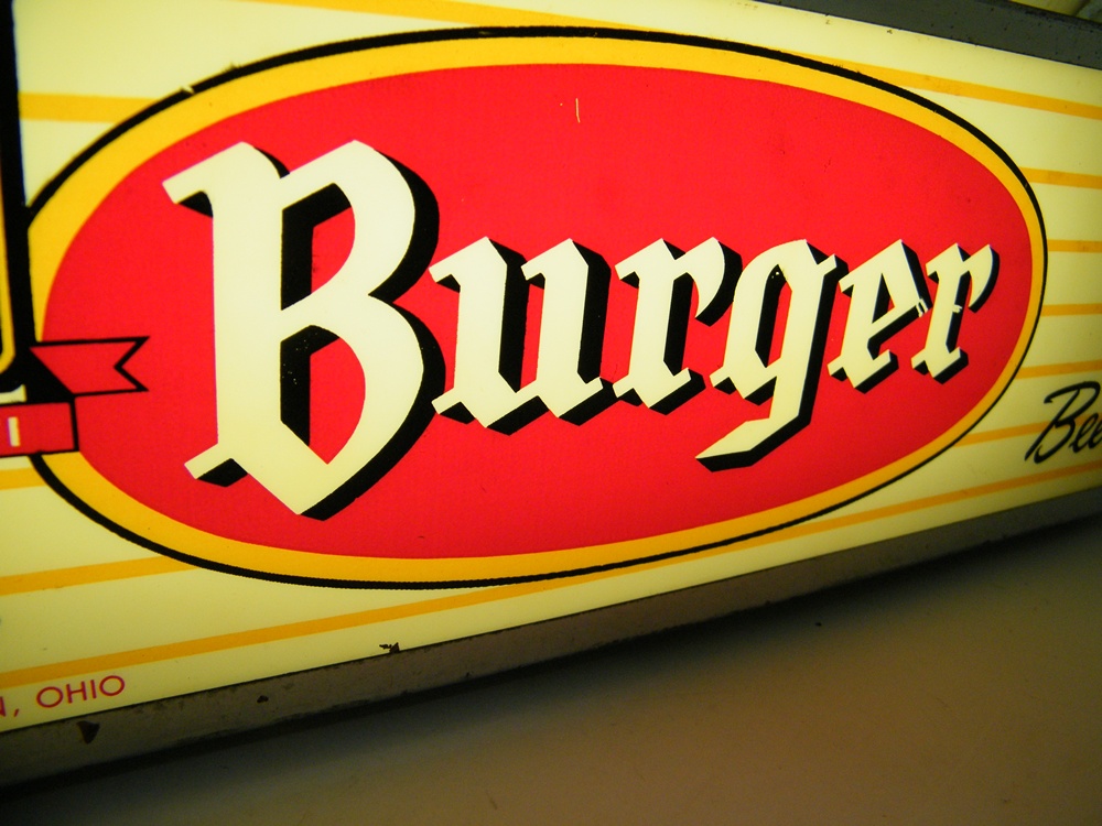 Burger Beer Rotating Beer Sign