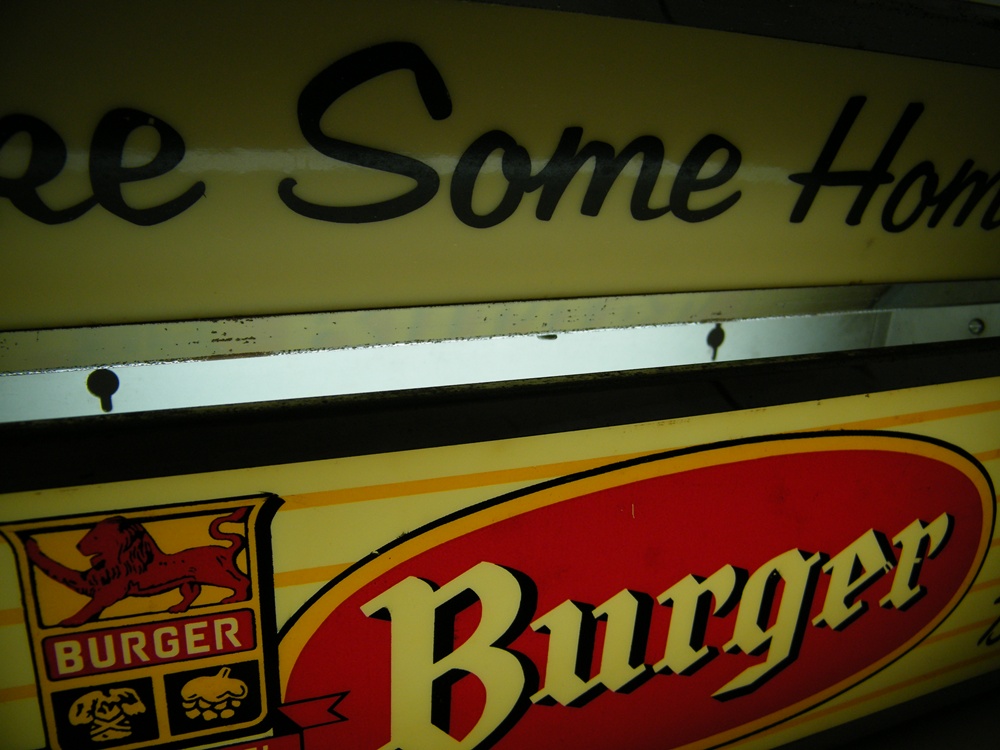 Burger Beer Rotating Beer Sign