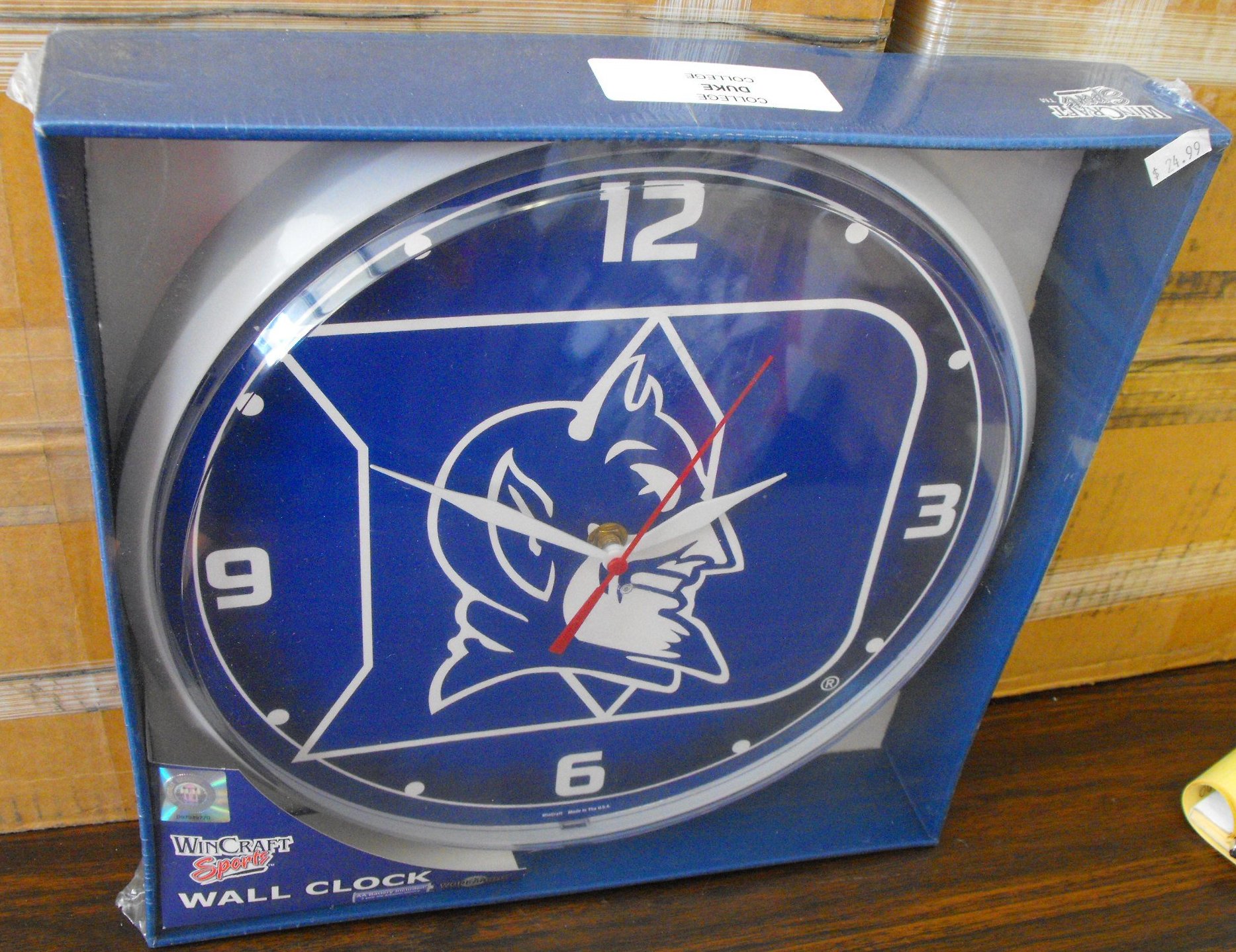 NCAA Duke University Oval Wall Clock