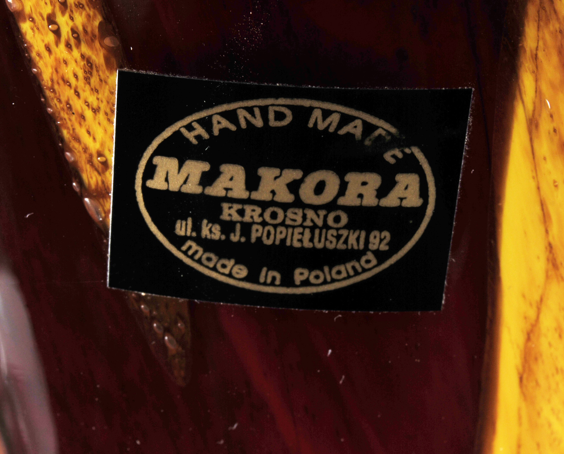 Hand Made Makora Blown Glass Vase