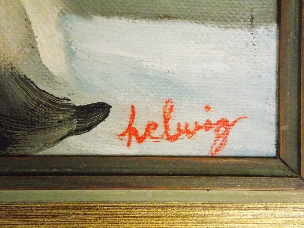 Arthur Helwig Painting of Champion Cat "Fu Manchu"