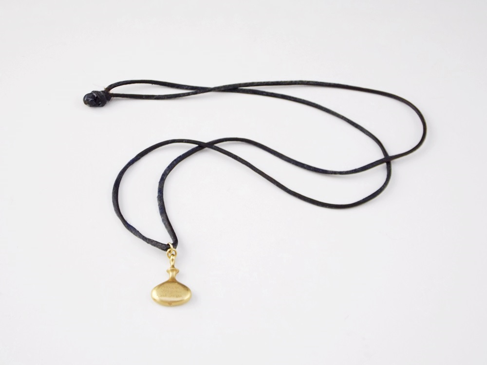 Jeanine Payer 18k Gold Pendant Necklace on Leather Cord