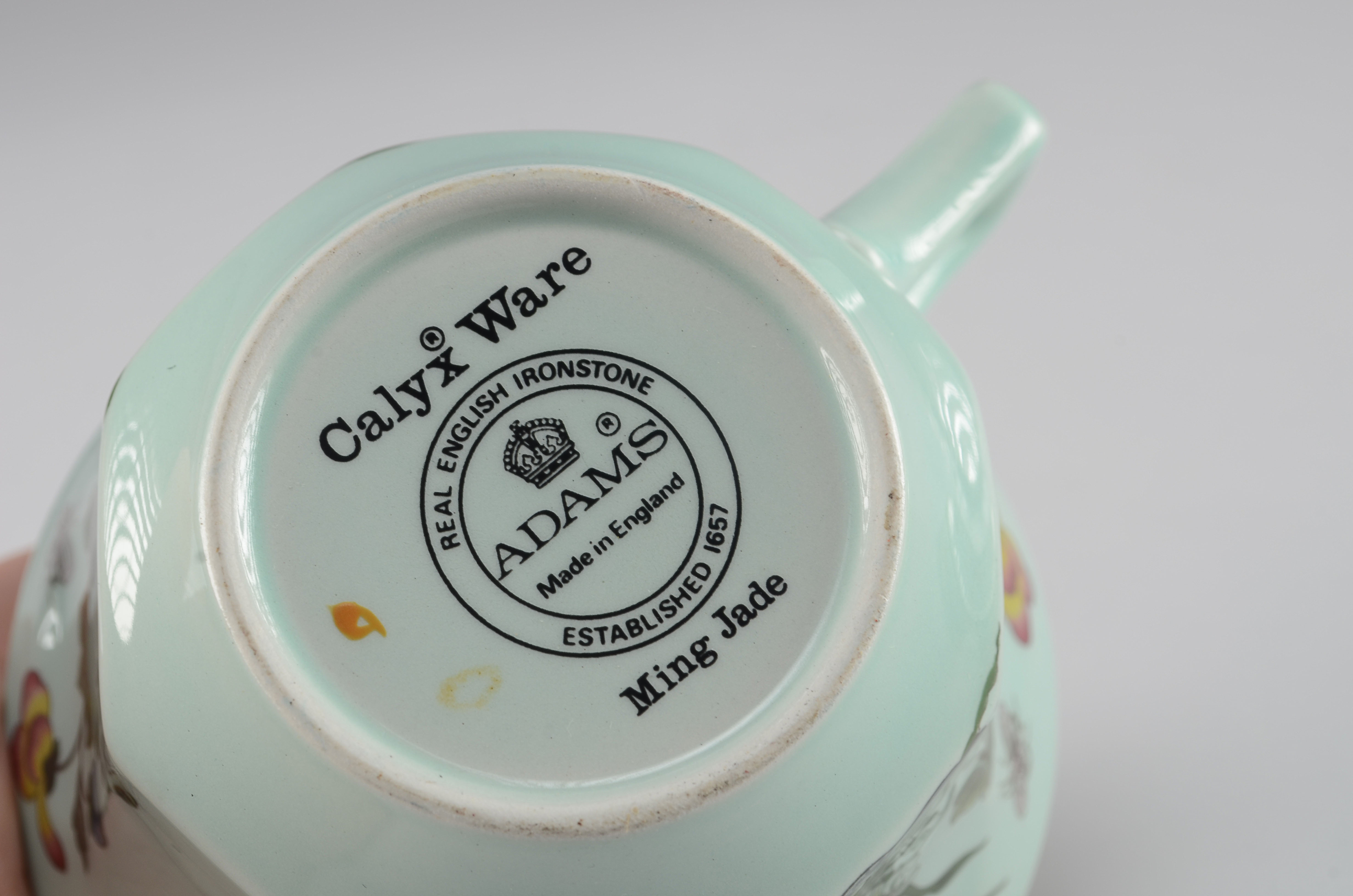  Adams Real English Ironstone Calyx Ware "Ming Jade" China