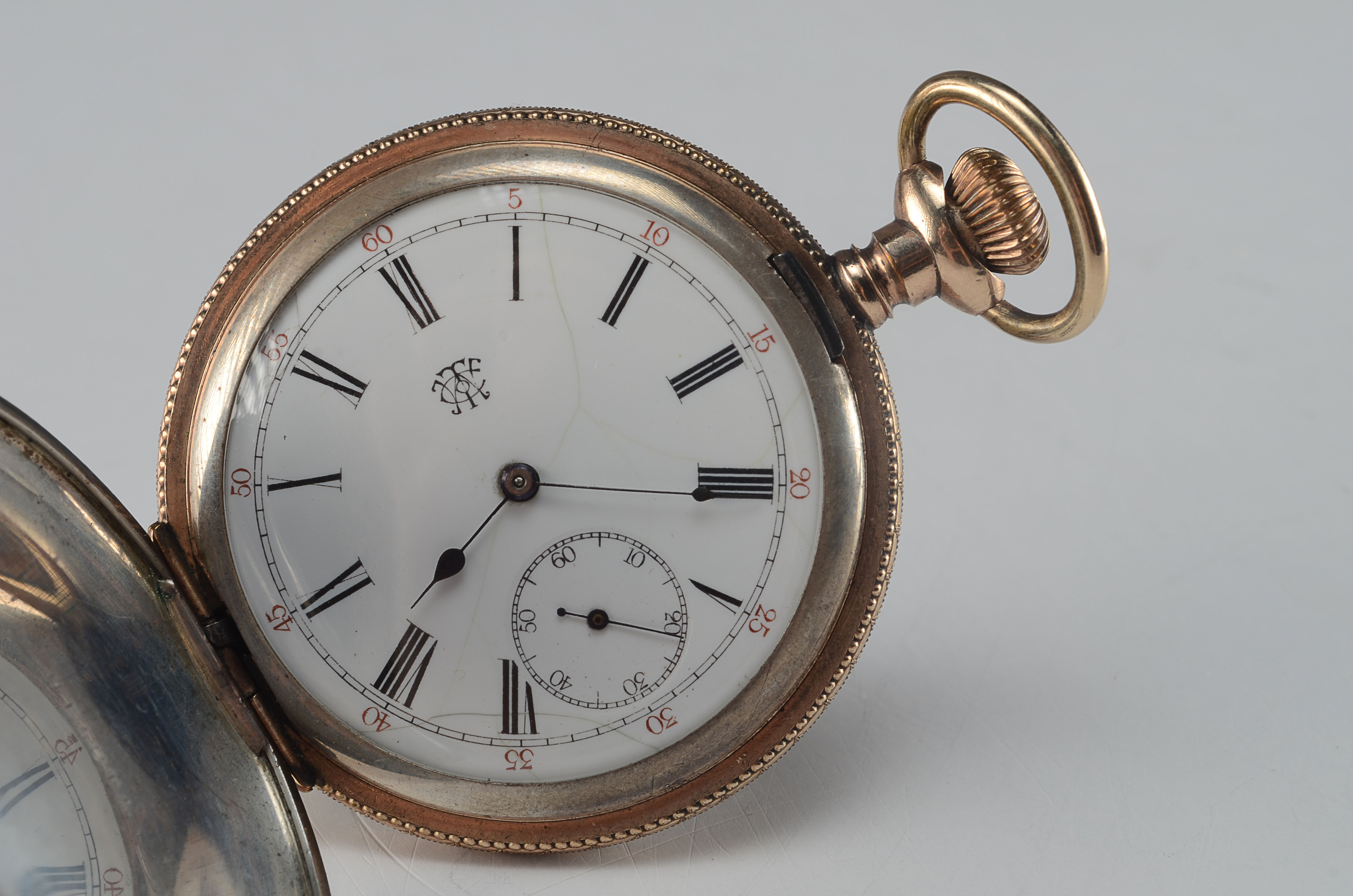 Sterling Silver Walker Hunter Case Pocket Watch.