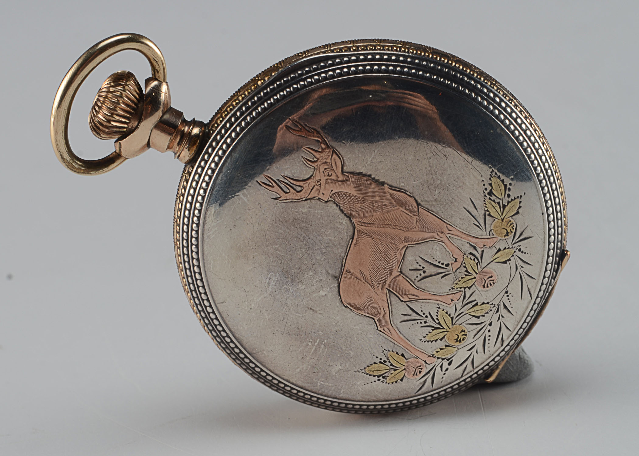 Sterling Silver Walker Hunter Case Pocket Watch.