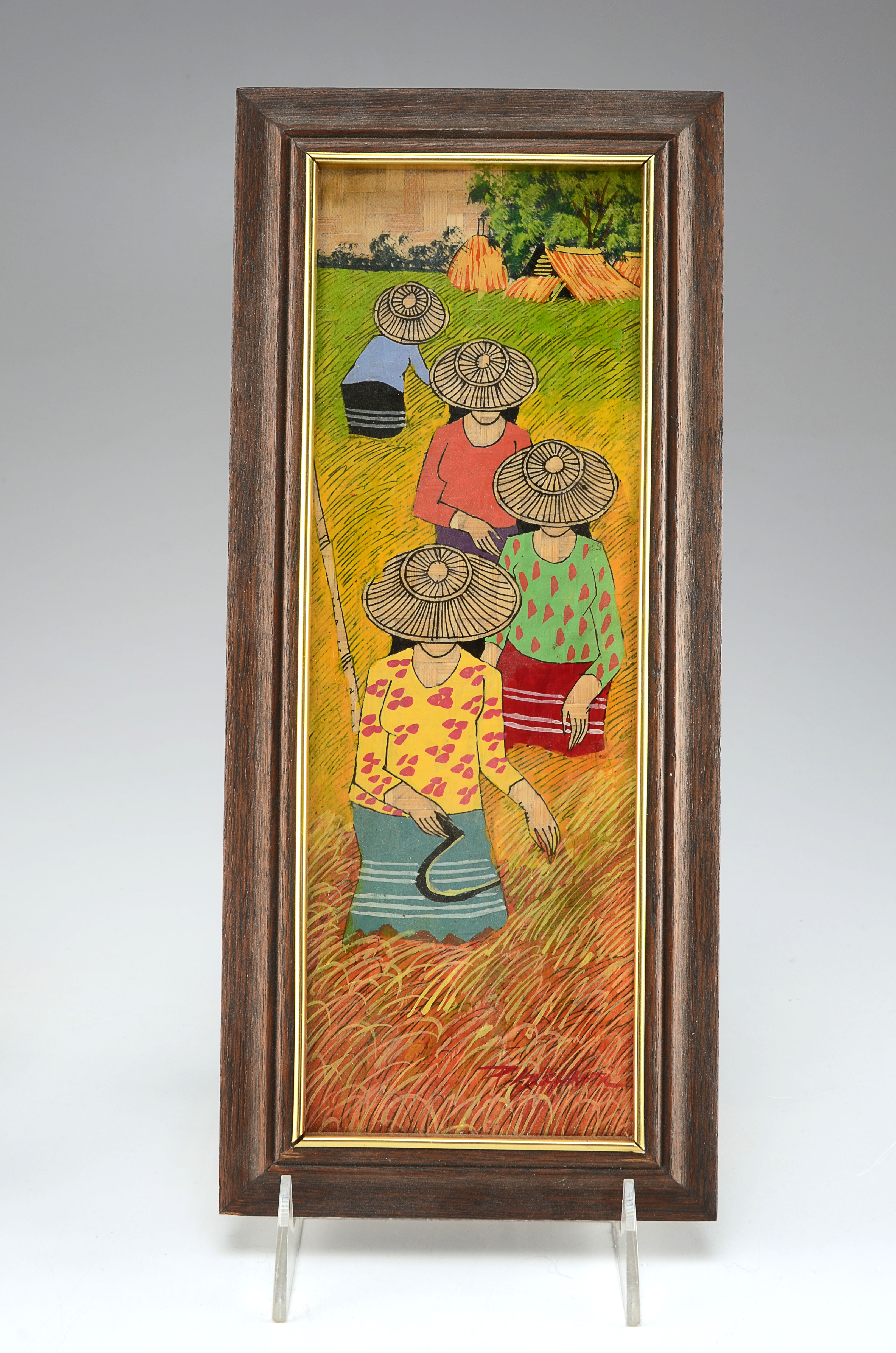 Pair of Original Paintings on Bamboo