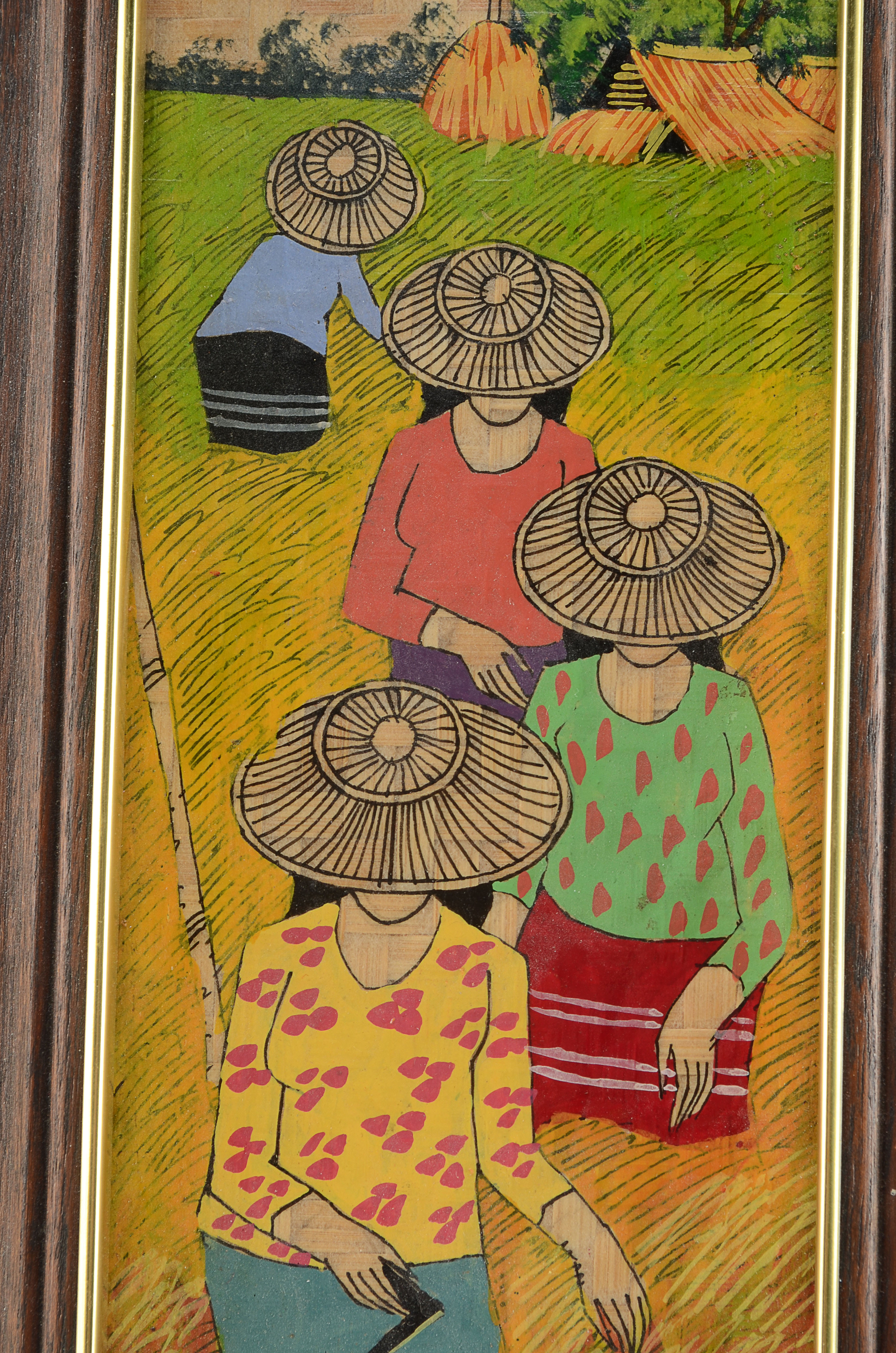 Pair of Original Paintings on Bamboo