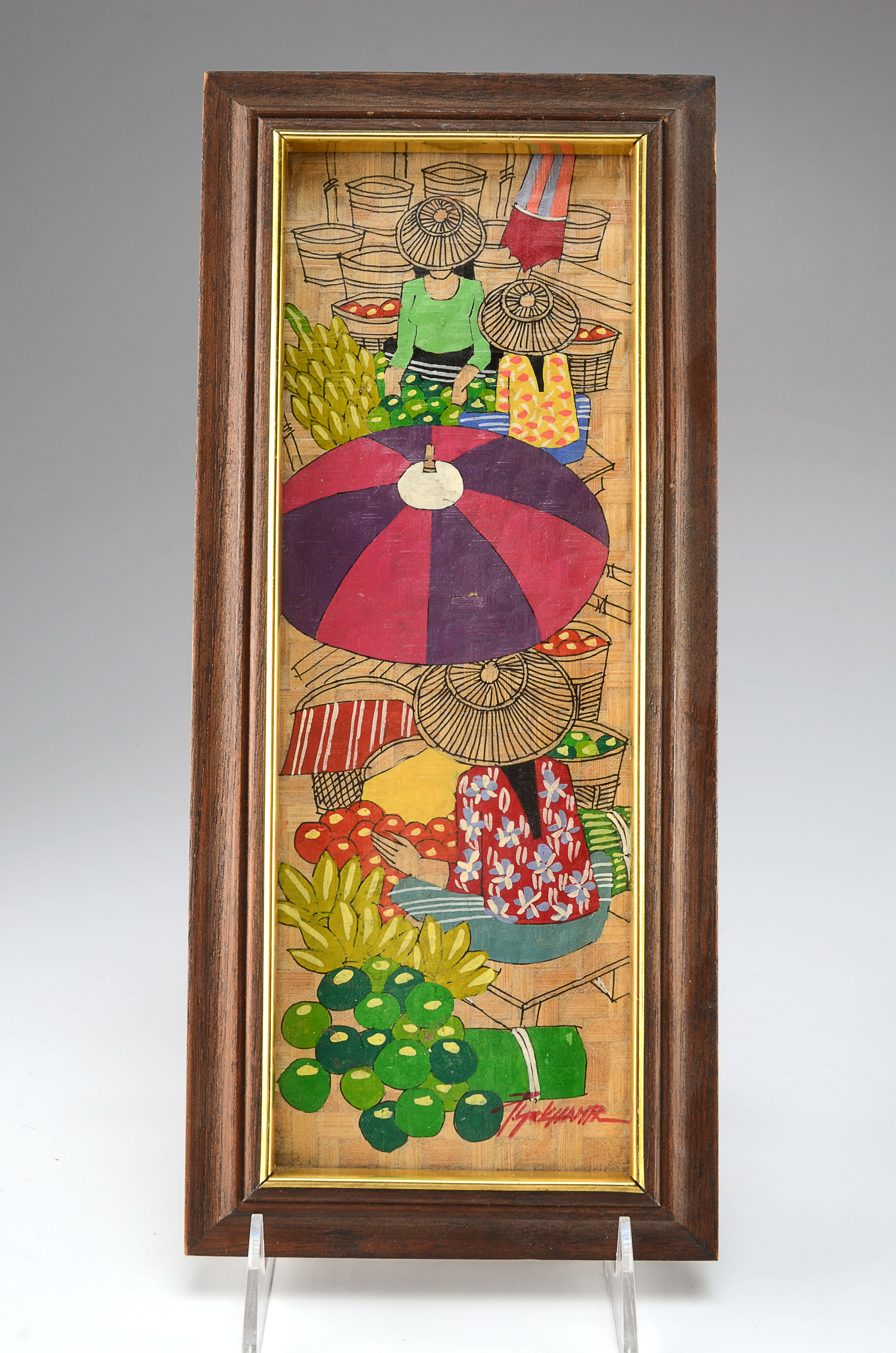 Pair of Original Paintings on Bamboo