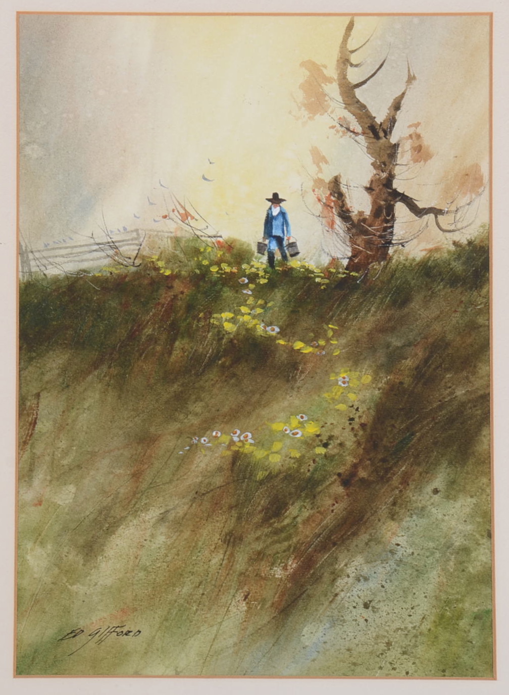 Original Ed Gifford Watercolor on Paper Painting