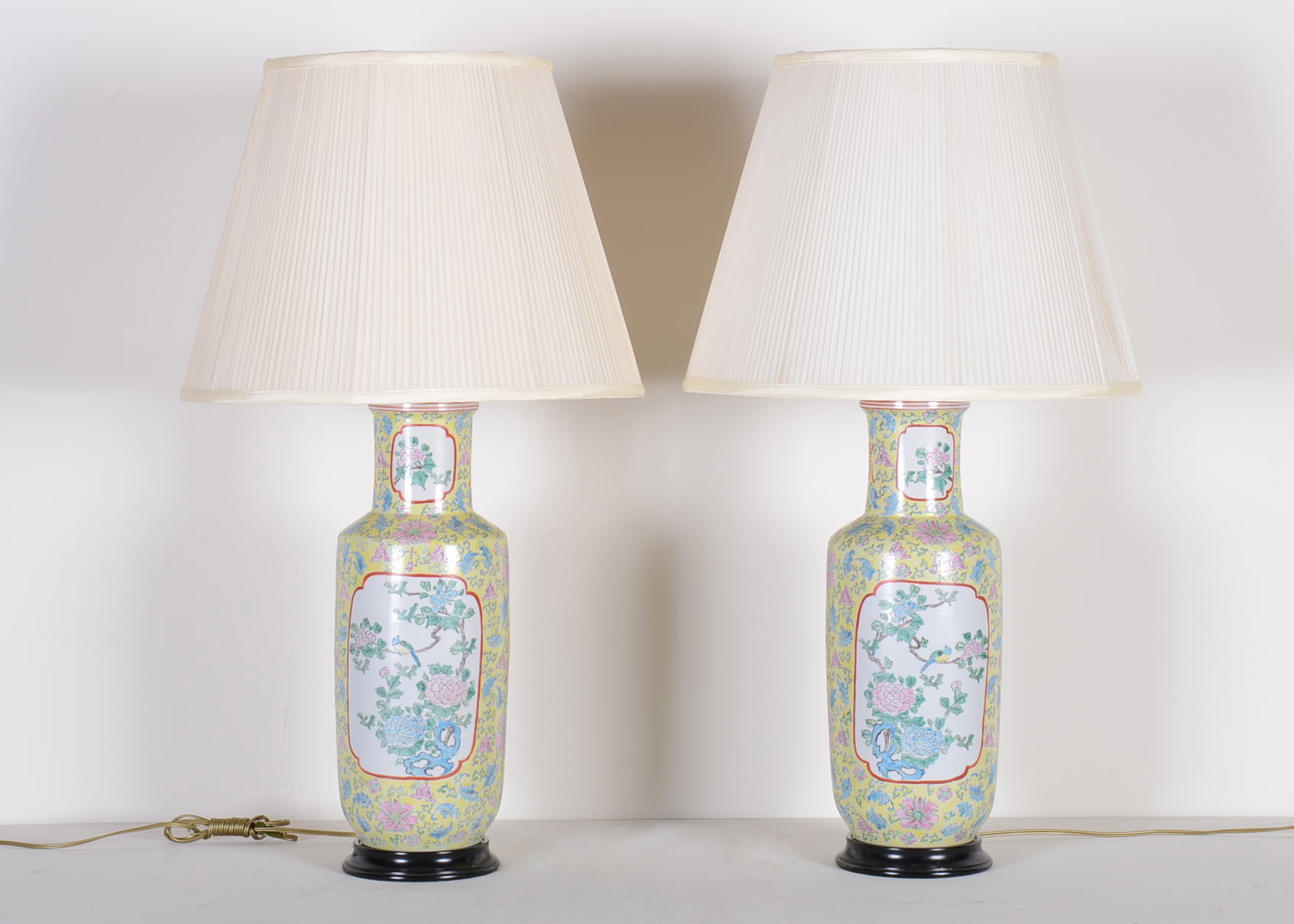 Pair of Chinese Decorated Lamps