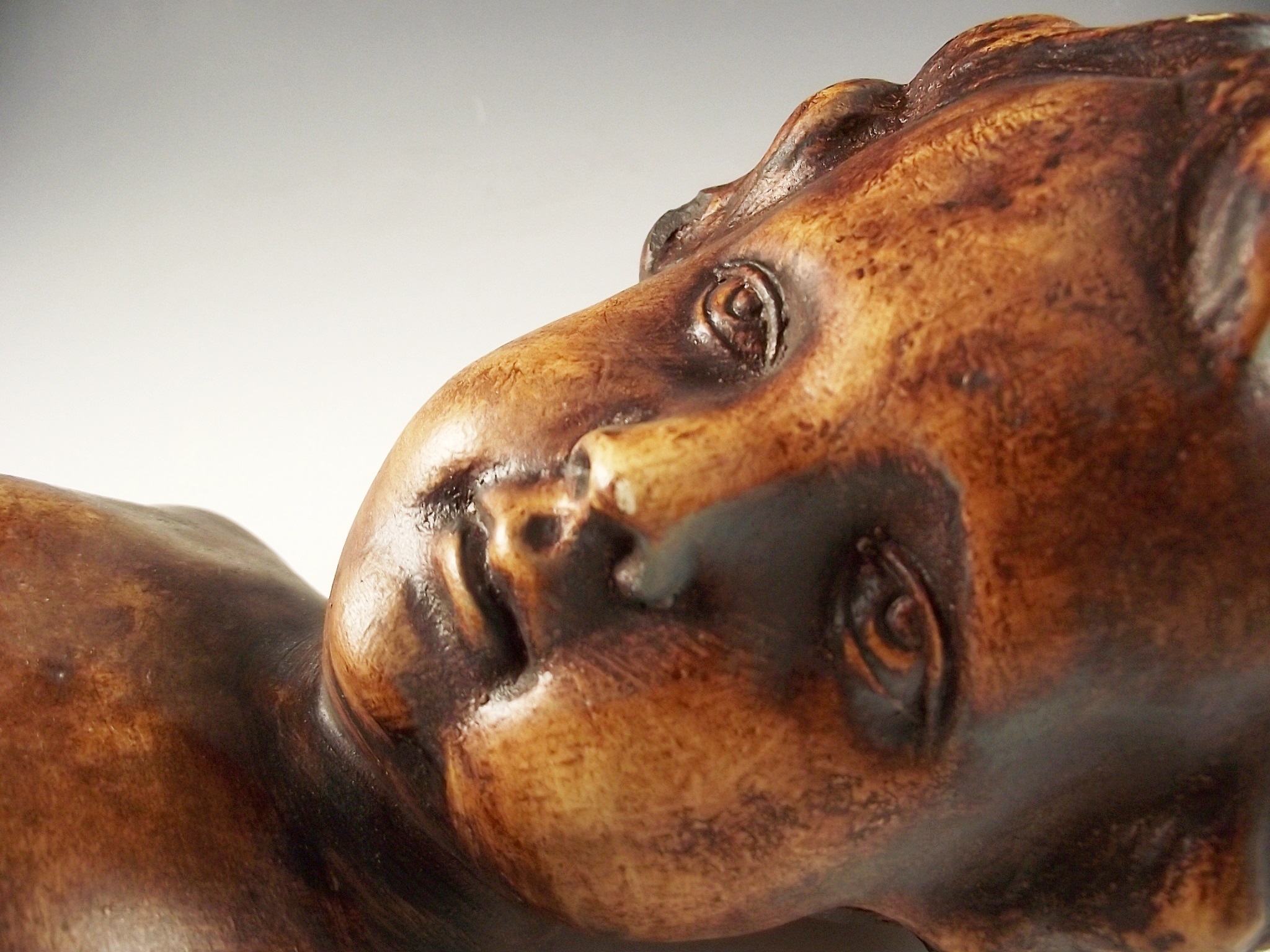 Resin bust of a child.