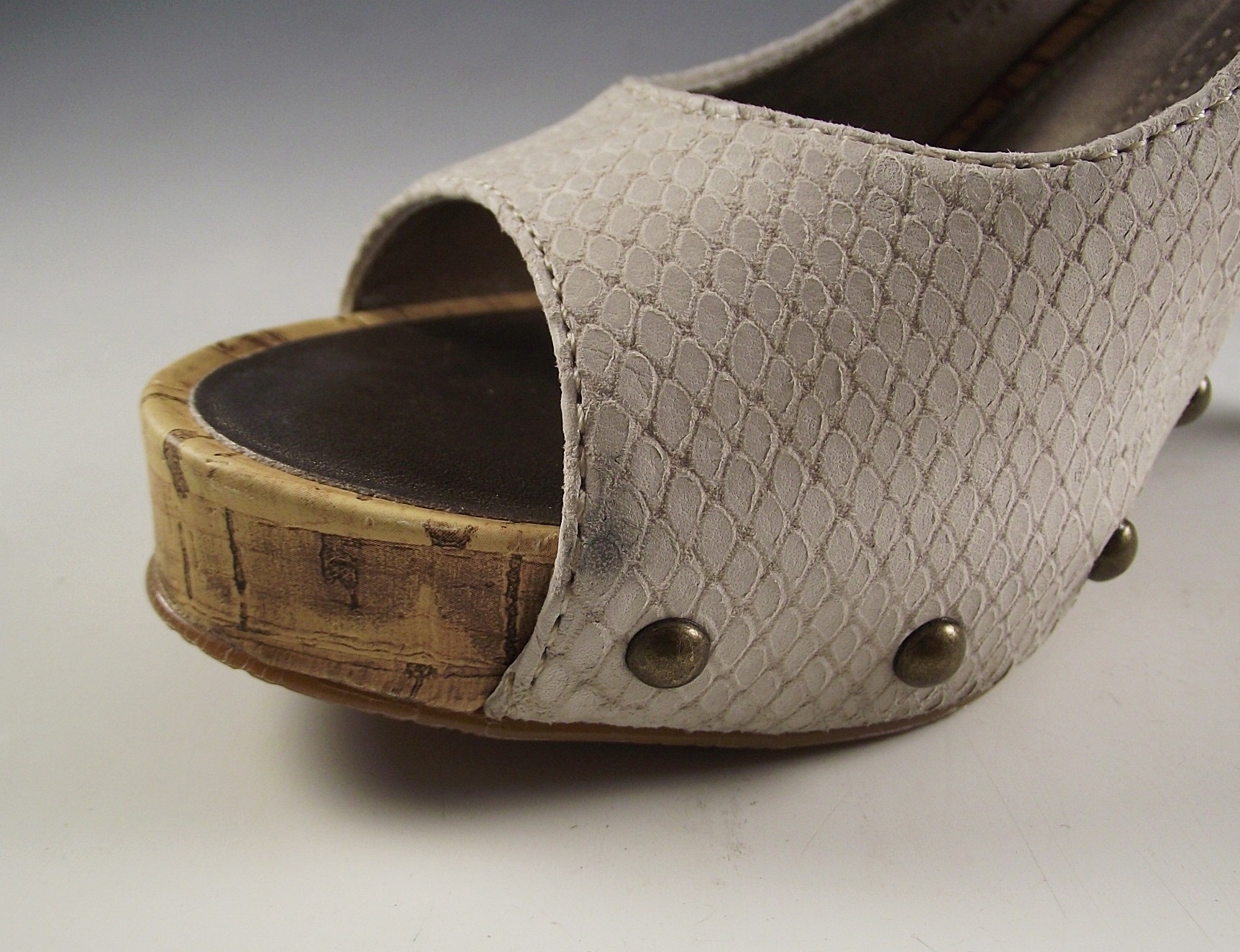 Tahari sling back leather sandals.