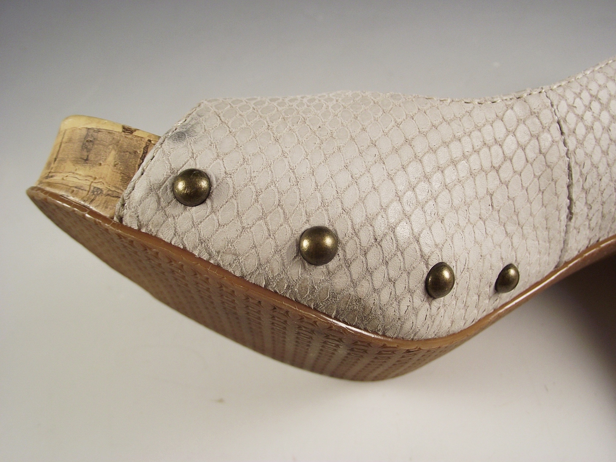 Tahari sling back leather sandals.