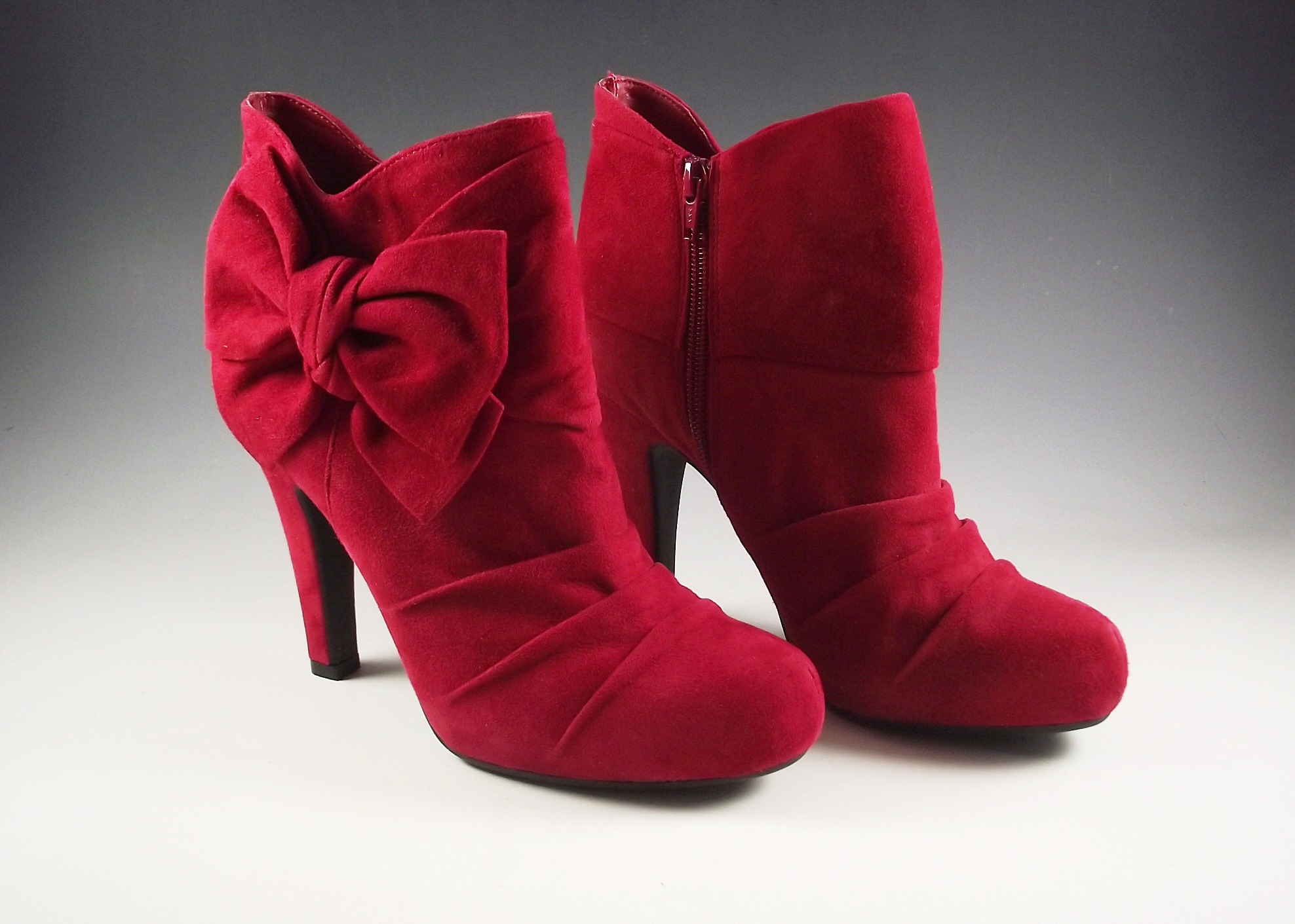 Gianni Bini red suede boots.