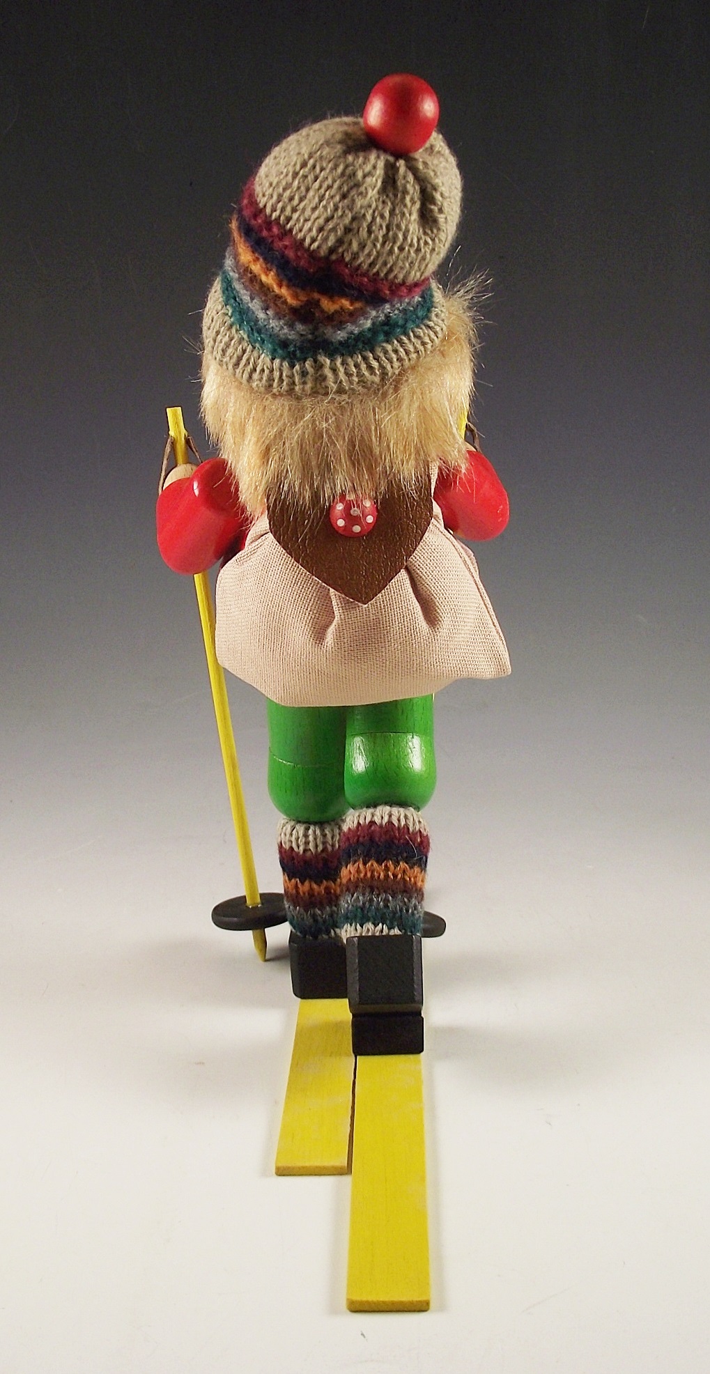 Vintage wooden smoking man.  