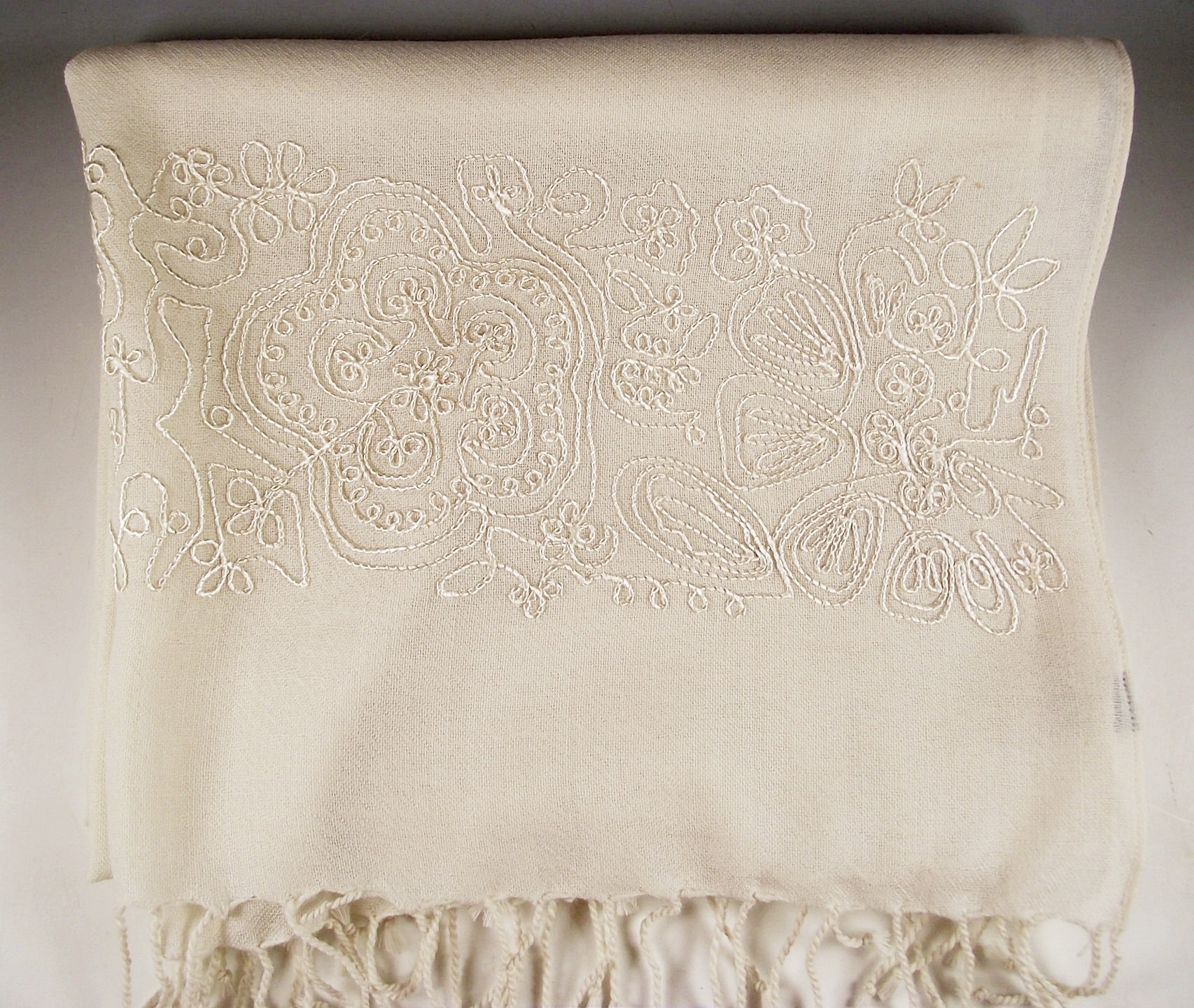 Two designer scarves, one cashmere.