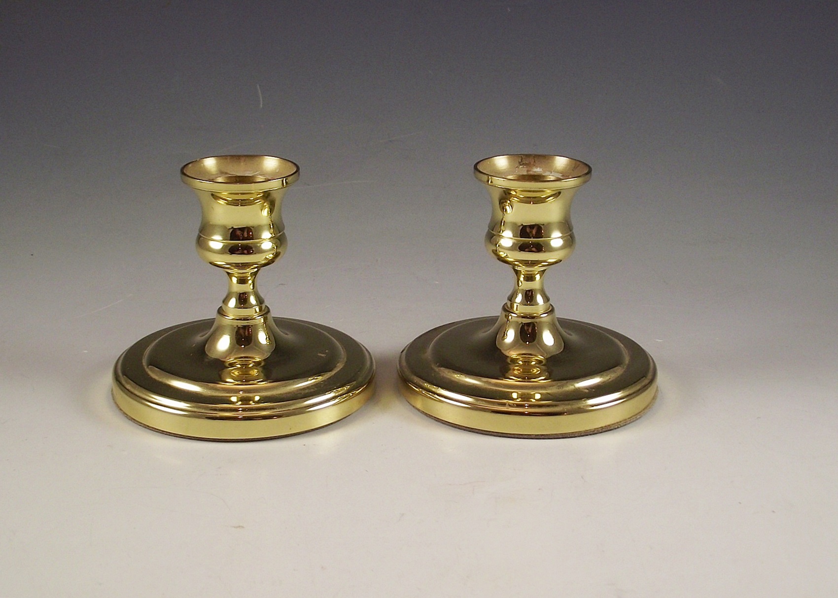 Brass candle holders by Baldwin.