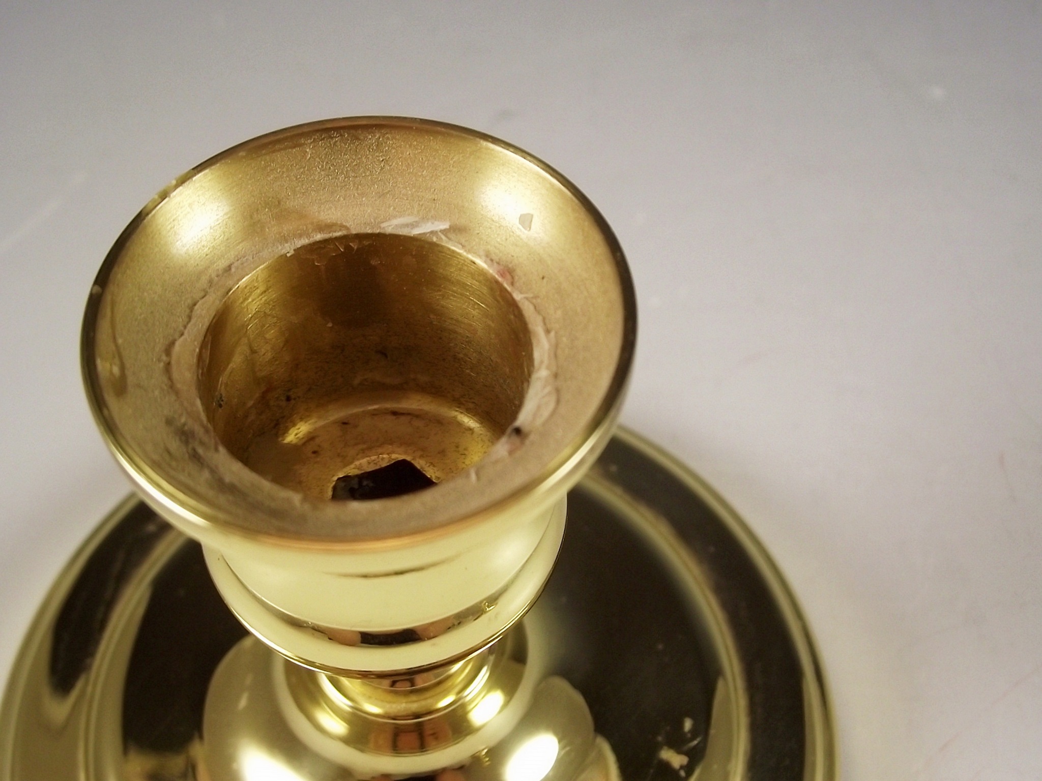 Brass candle holders by Baldwin.